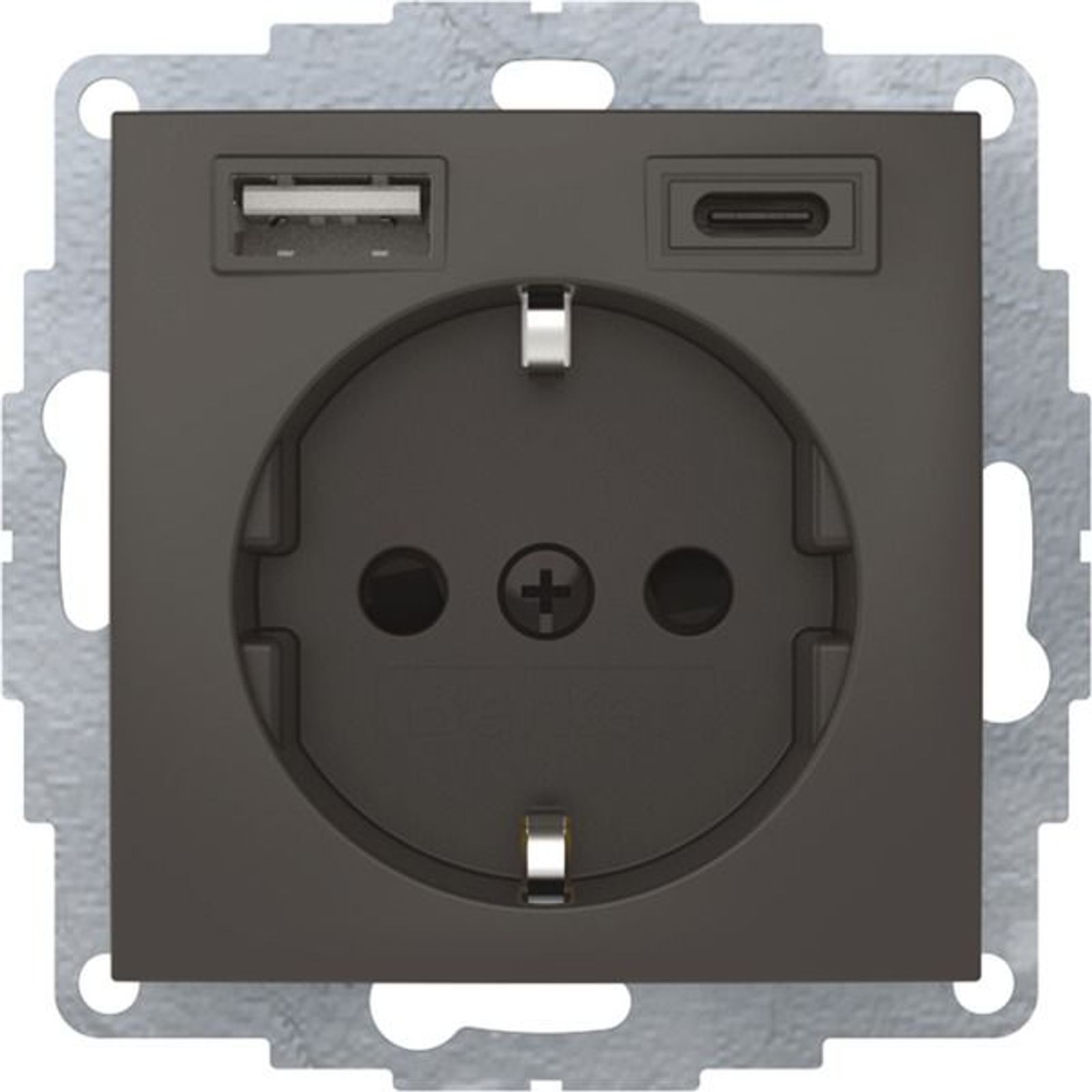 Berker 48041606 Steckdose SCHUKO/USB A-C B.3, anthrazit matt