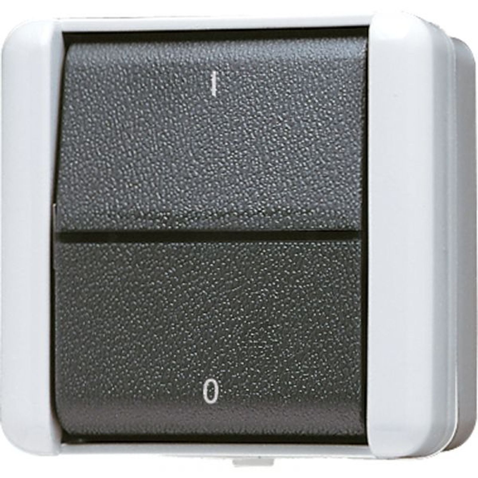 Jung Heizungsschalter grau glänzend AP IP44 2p WG 800 802 W 1-fach