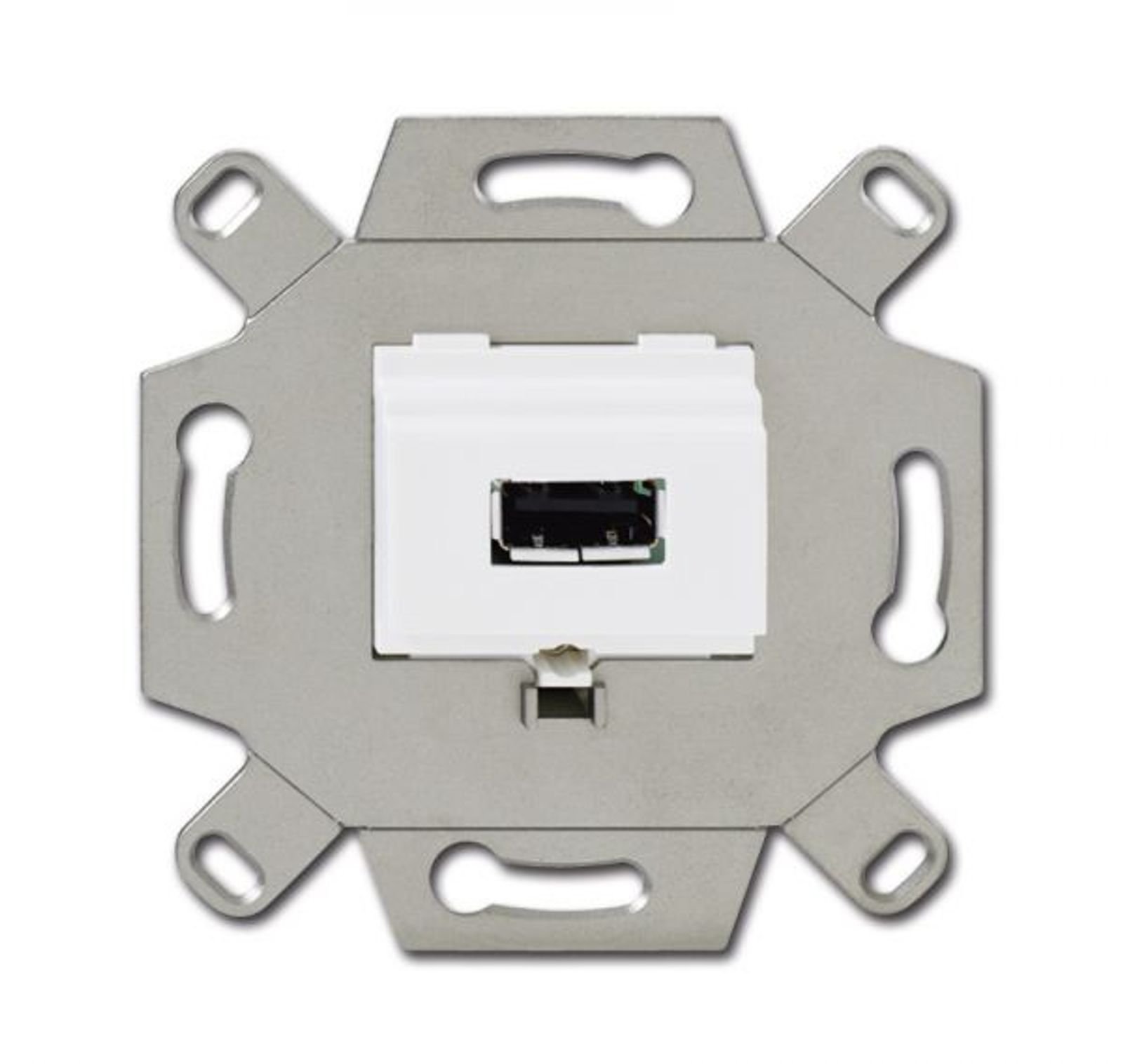 Busch-Jaeger 0261/12 USB-Anschlussdose mit Schraubklemmen und Zugentlastung