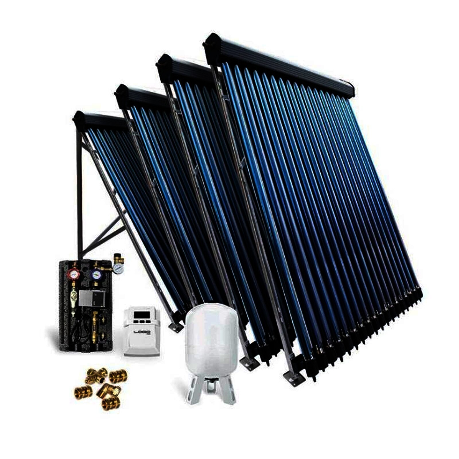 Solar-Paket Röhrenkollektor HP30 9,78 m² für Flachdach