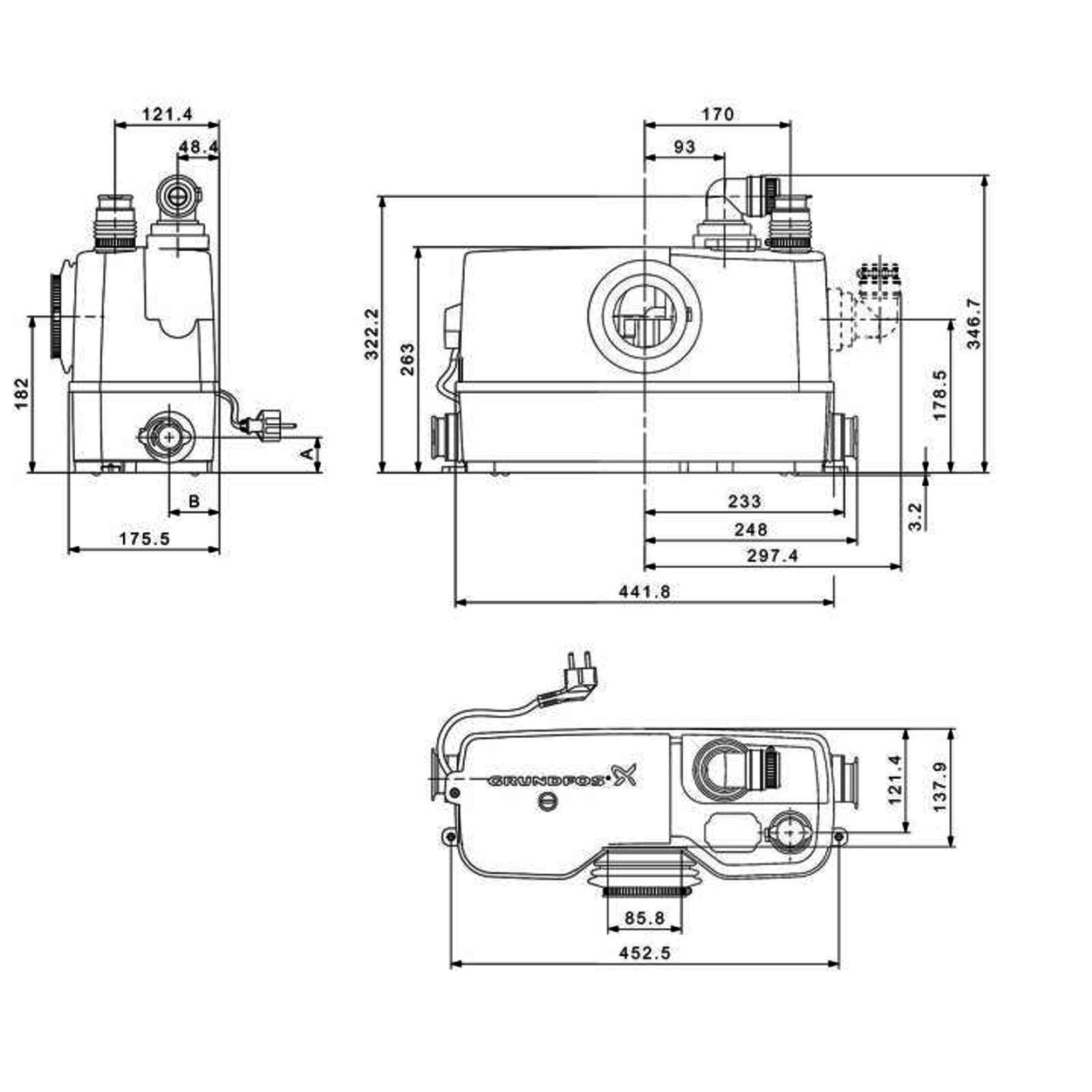 Grundfos Kleinhebeanlage Sololift2 WC-3
