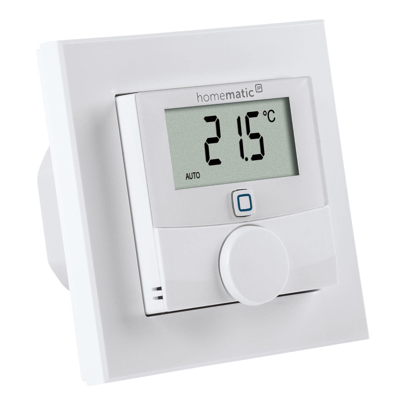 Homematic IP Smart Home Wandthermostat mit Schaltausgang HmIP-BWTH - für Markenschalter, 230 V