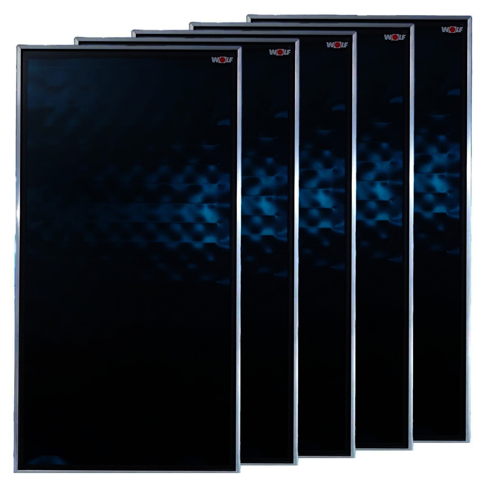 Wolf Solar-Paket 11,5 m² mit 5 Flachkollektoren CFK-1, SM2-2 Regelung