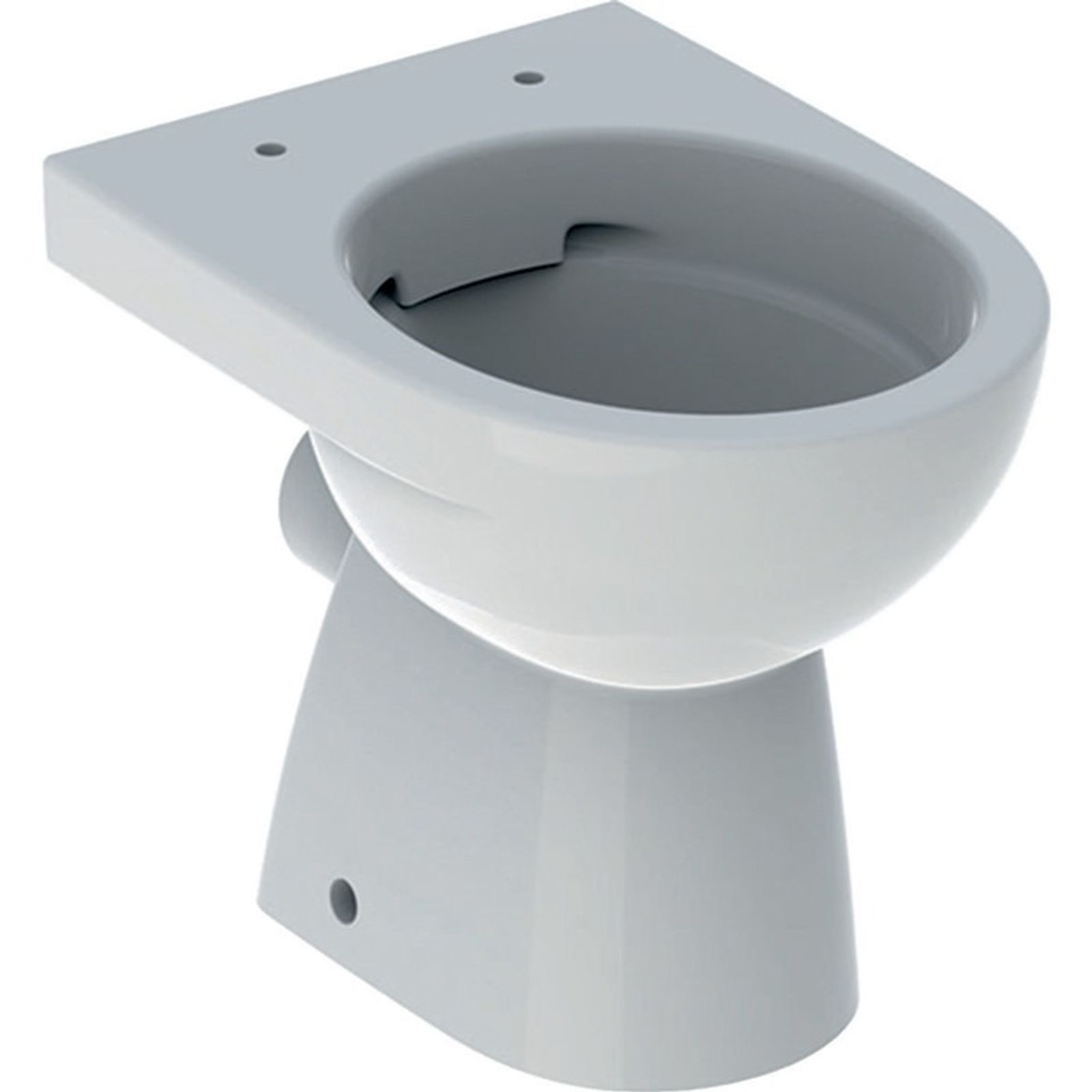 Geberit Renova Stand-WC Tiefspüler, Abg. teilgeschlossene Form, Rimfree, weiß