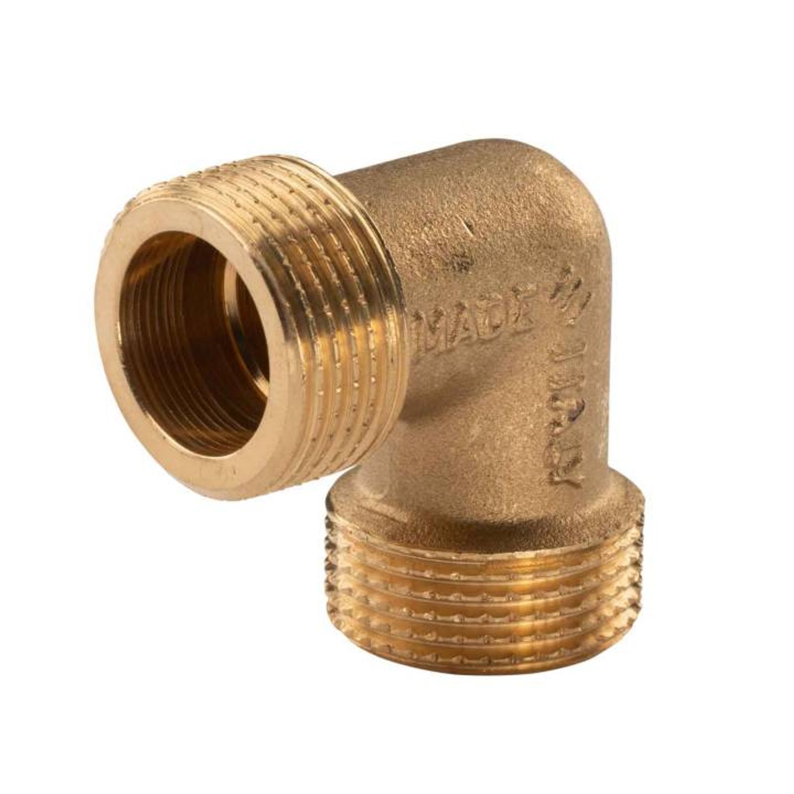 Messing Gewinde-Fitting 90° Winkel 3/4" AG - 3/4" AG (DN20) - schwere Ausführung