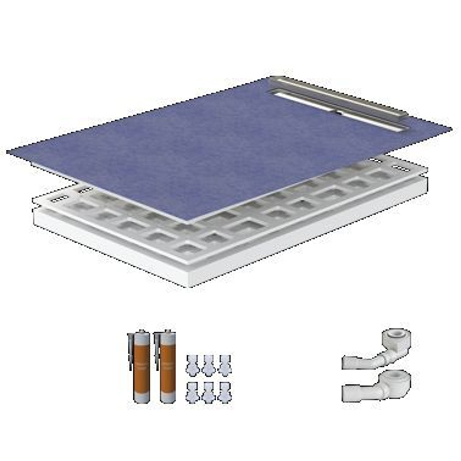 Schedel Fertige Oberfläche VISION PLUS M 900x1000 Rinne 800 mm