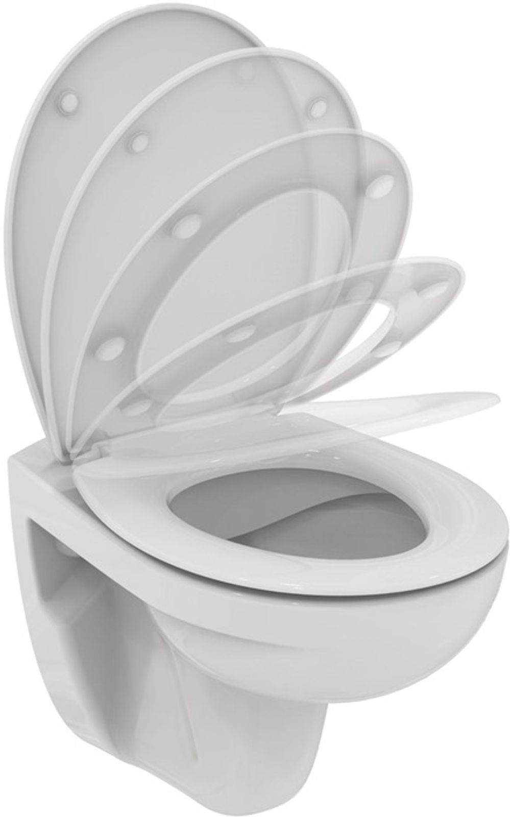 Wand-T-WC-Kombipaket Eurovit, randlos,m.Softclosing,355x520x350mm,Weiß