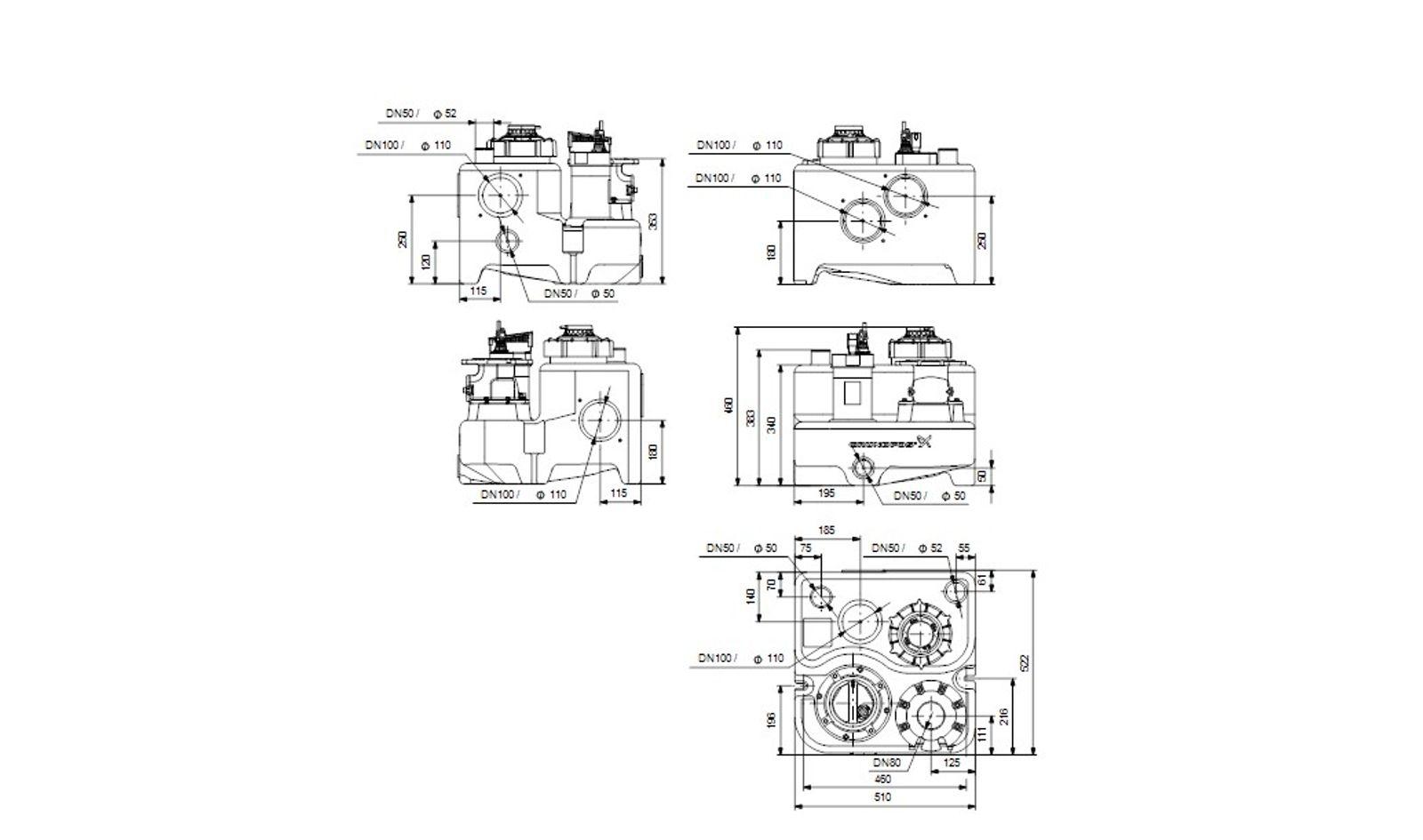Grundfos MultiLift MSS 11.1.2 Hebeanlage