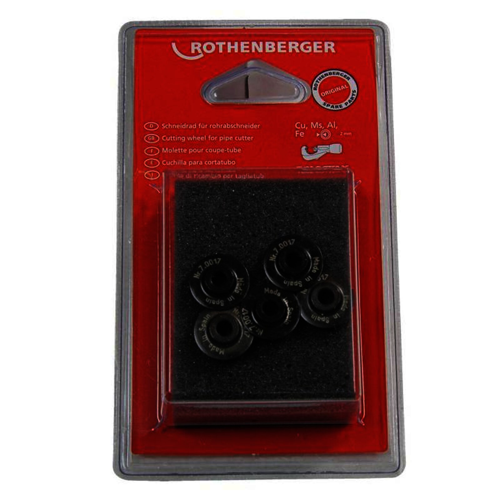 Rothenberger 5 x Ersatzschneidrad für TUBE Cutter 35 und MINICUT II PRO