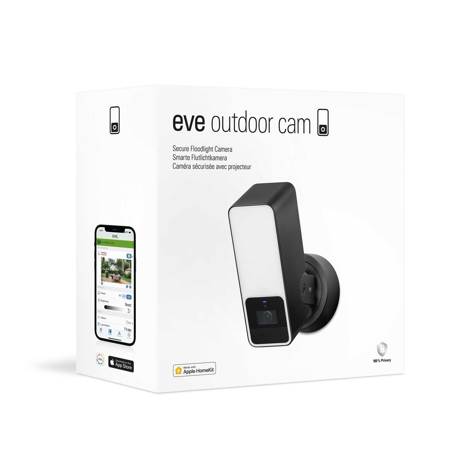 Eve Outdoor Cam - Smarte Flutlichtkamera in schwarz