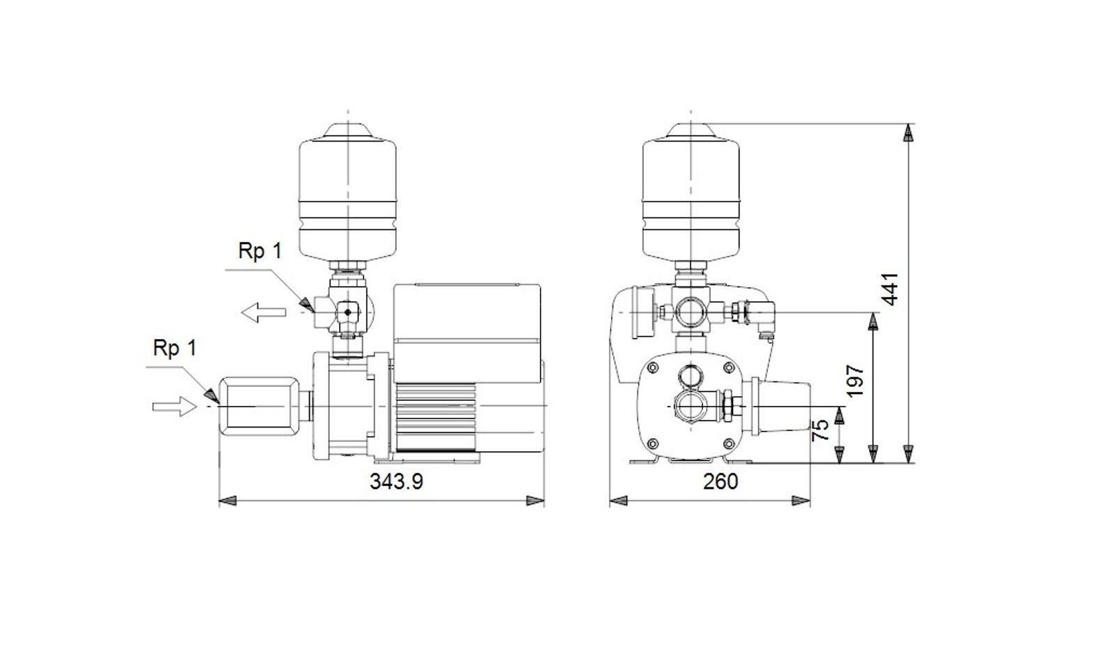 Grundfos Hydro Mono CMBE 3-62 AVBE Trinkwasservariante