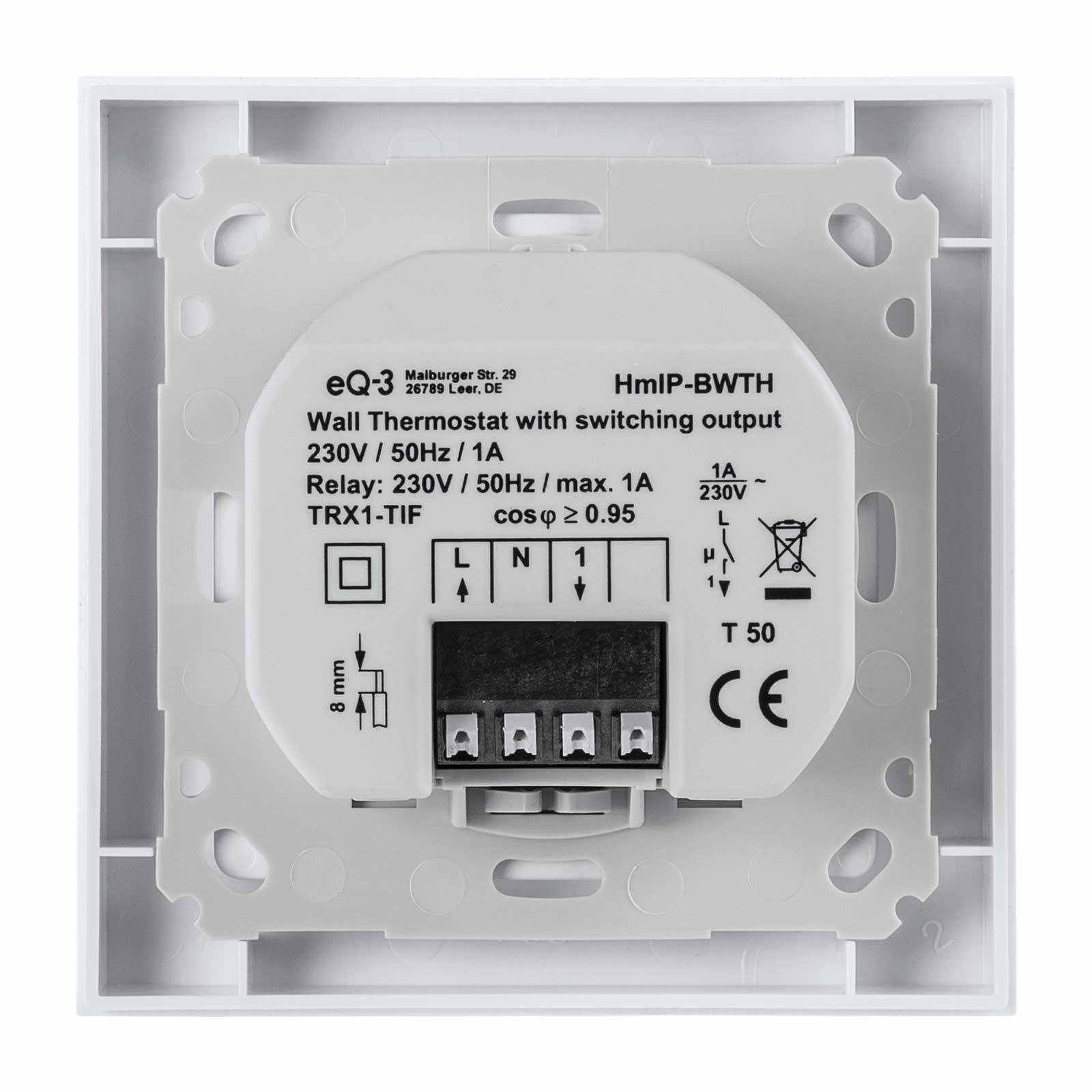 Homematic IP Smart Home Wandthermostat mit Schaltausgang HmIP-BWTH - für Markenschalter, 230 V