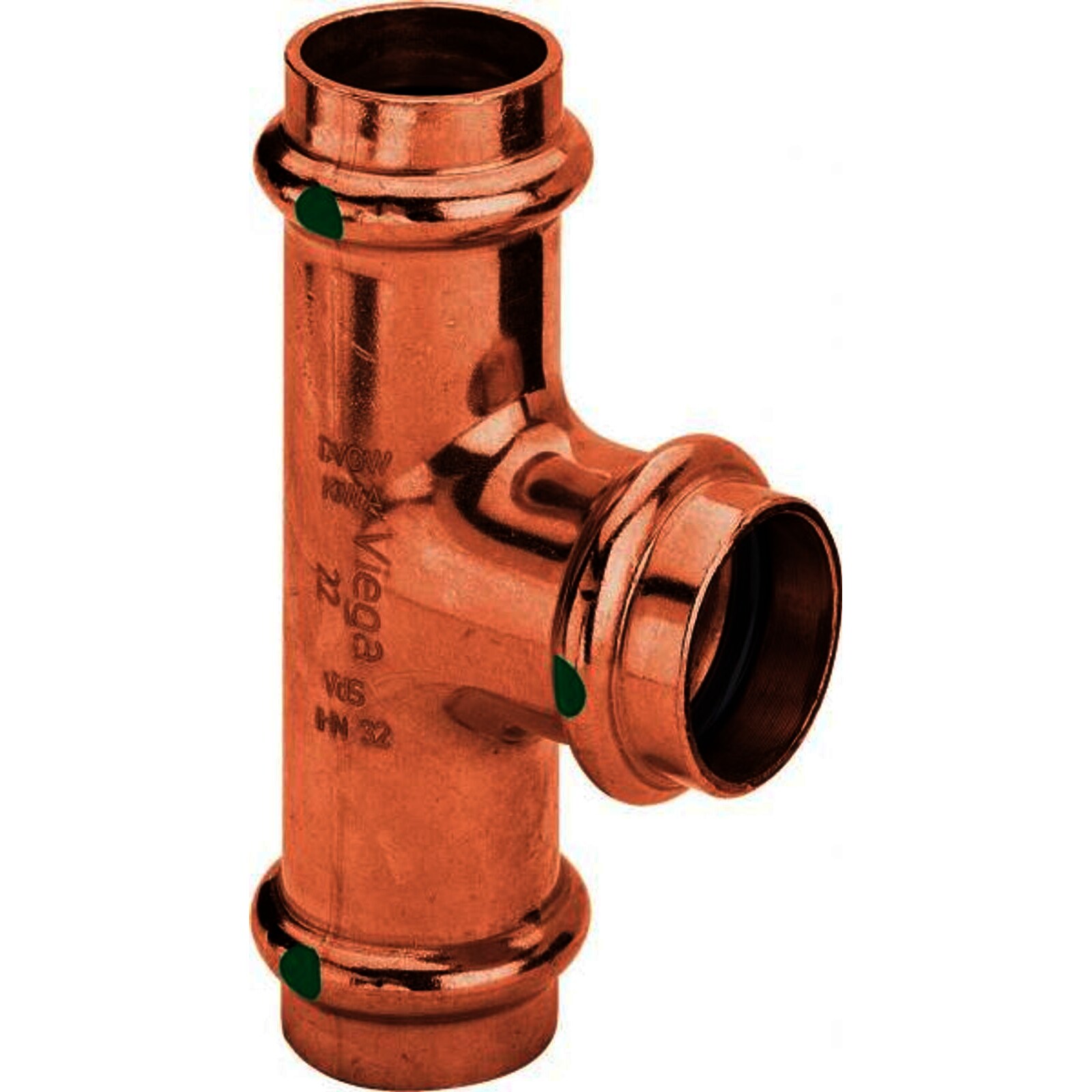 Kupfer Pressfitting T-Stück Viega Profipress 2418 35 mm DVGW