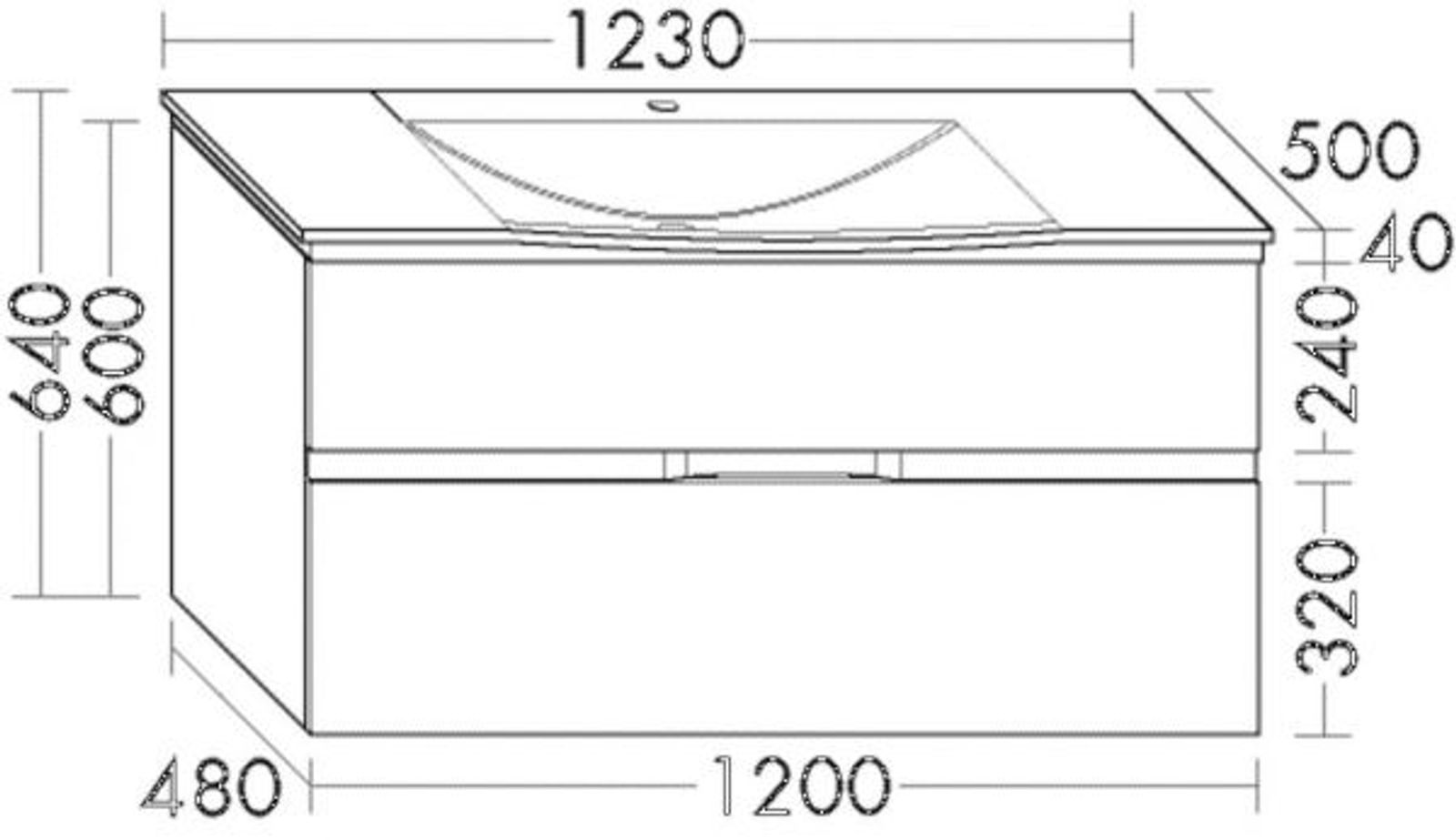 Burgbad Set SETJ123 Orell 500x1230x640 Acryl-LM