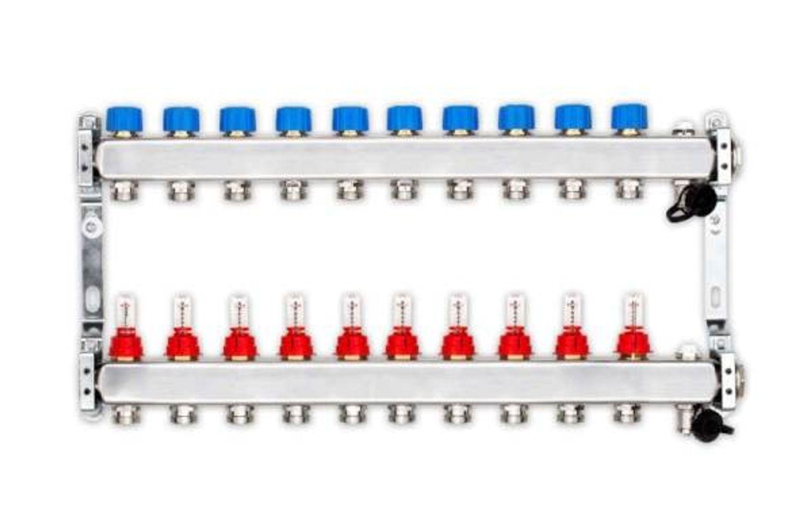100 m² Set Tackersystem Faltplatte 20 mm WLG 045 16x2 PE-RT Rohr Raster 10 cm 10 Heizkreise LCD Regler 230 V + Zubehör