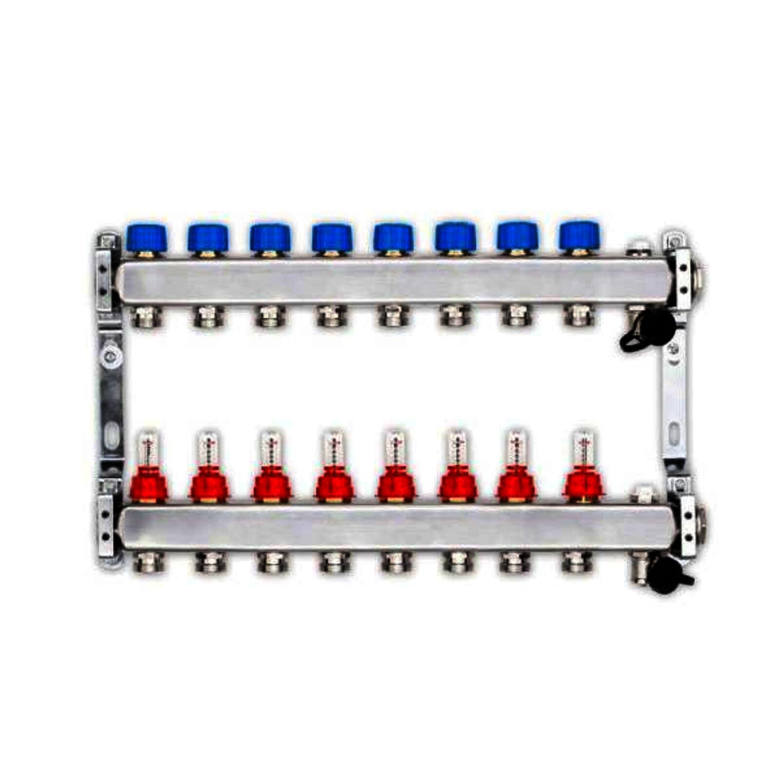 80 m² Set Tackersystem Rollbahn 20 mm WLG 045 16x2 PE-RT Rohr Raster 10 cm 8 Heizkreise LCD Regler 230 V + Zubehör