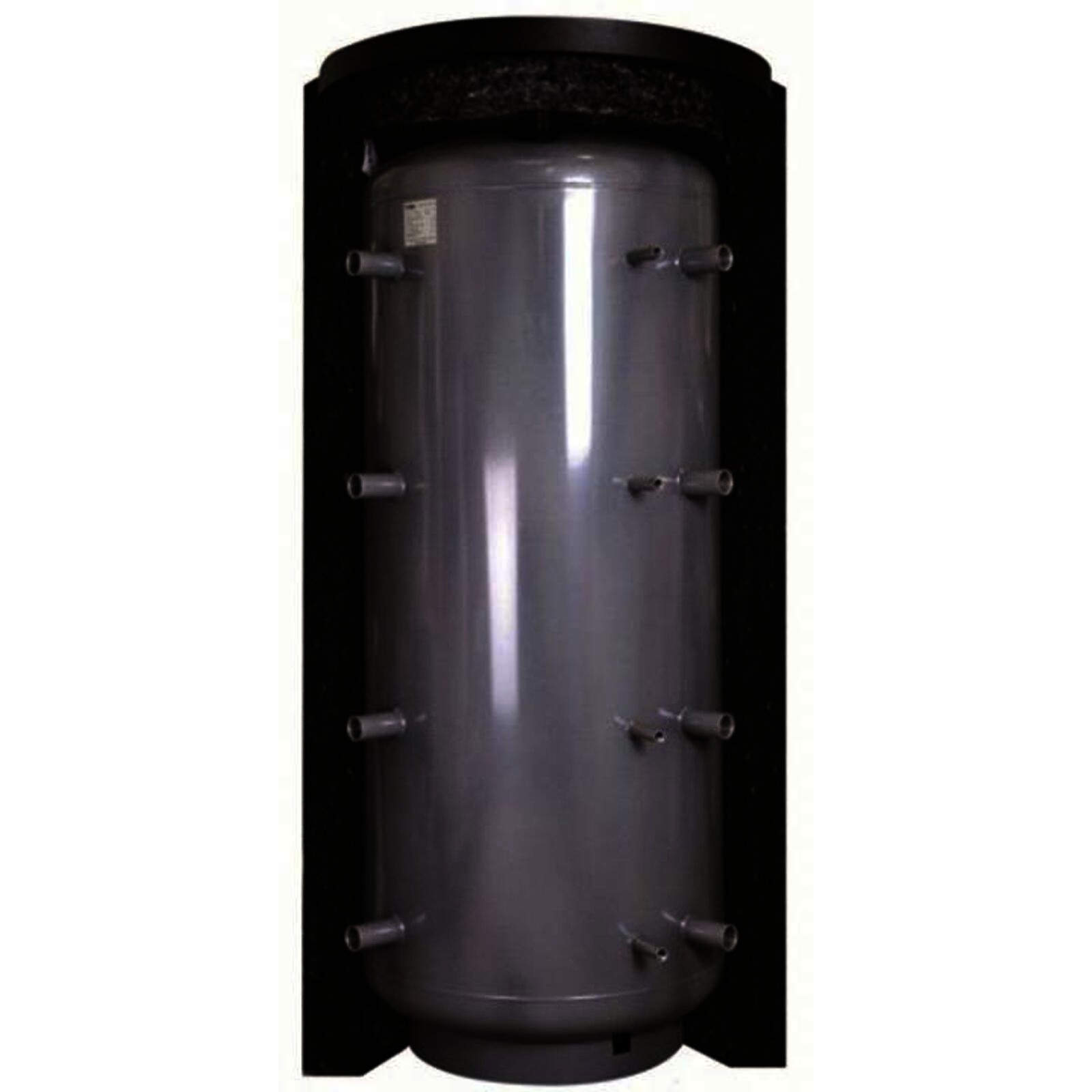 Schicht-Pufferspeicher PZR 500 Liter mit einem Rohrregister und 100 mm Isolierung