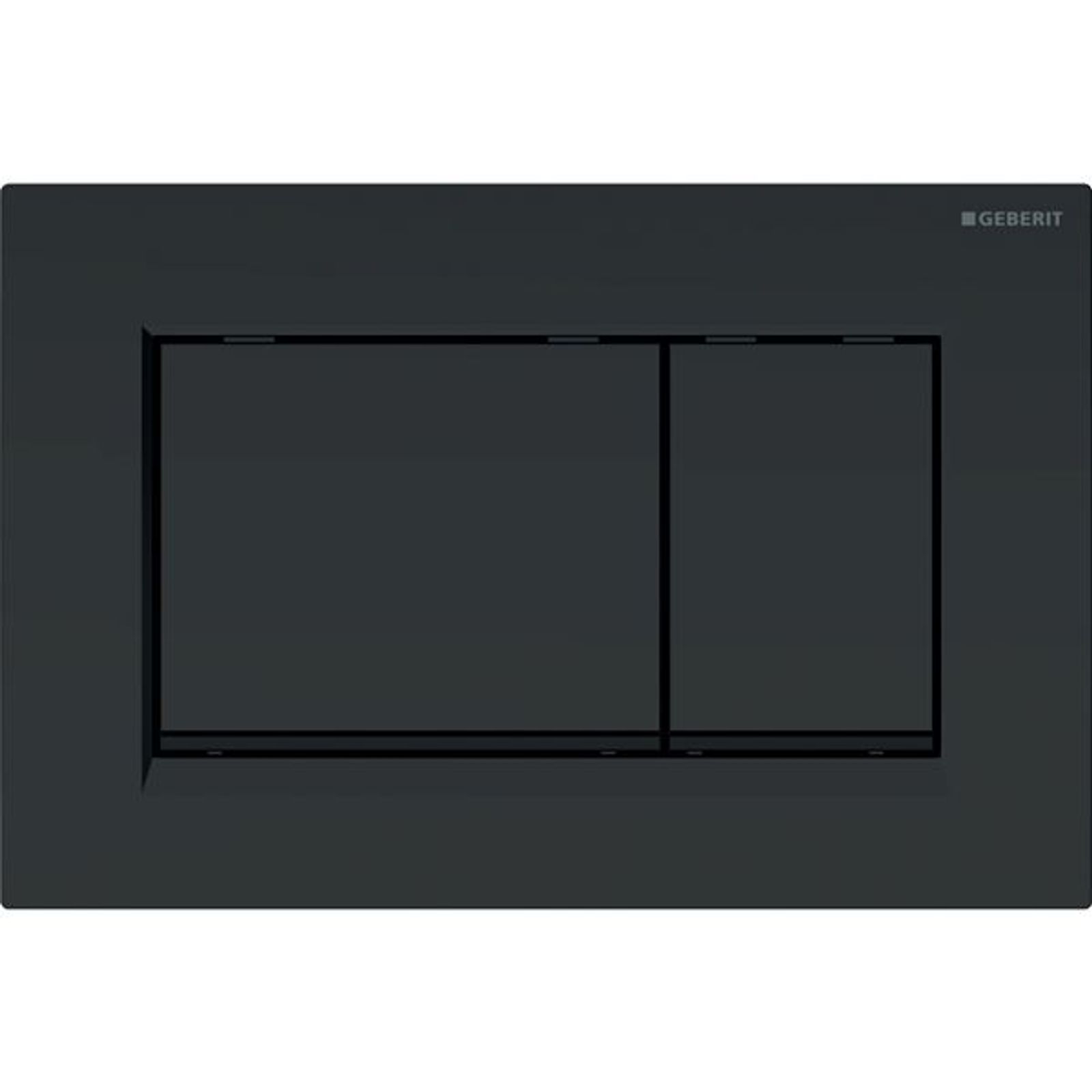 Geberit BetPl Sigma30 für 2-Mengen-Sp Schwarz matt lackiert Designstreifen sc