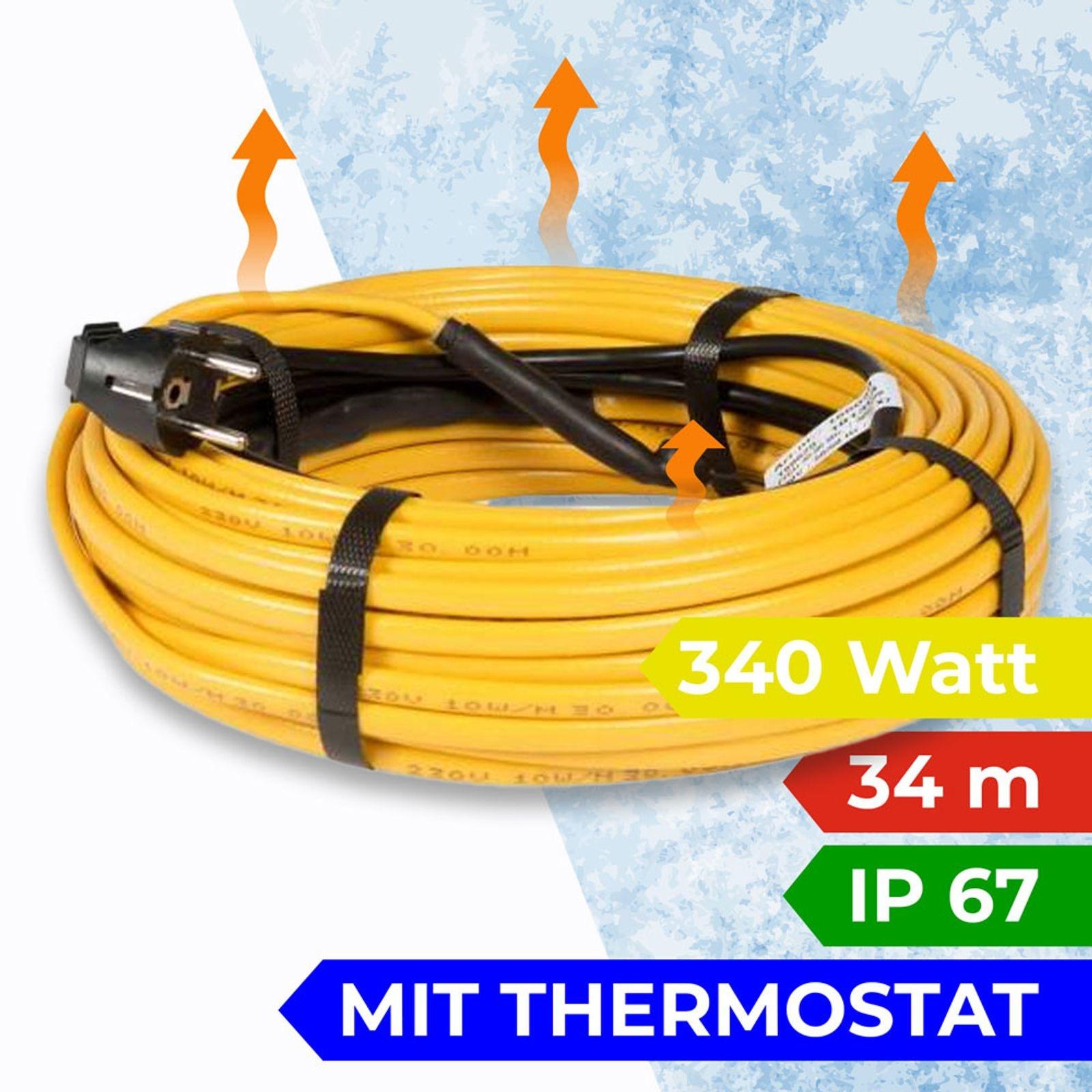 Rohrbegleitheizung Frostschutz-Heizleitung 34 m 340 Watt