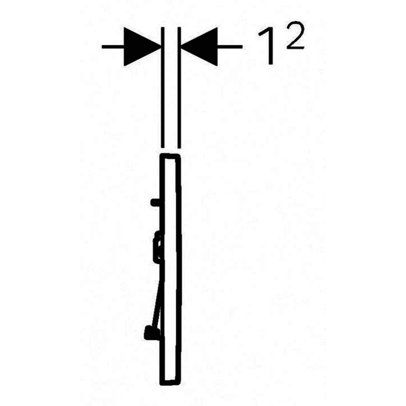 GEBERIT Betätigungsplatte SIGMA30 für 2-Mengen-Spülung, weiss / glanzchrom