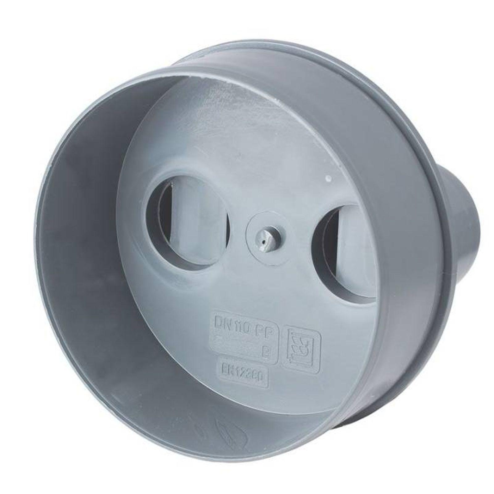 Airfit Rohrbelüfter aus PP für Abflussrohr grau DN 110