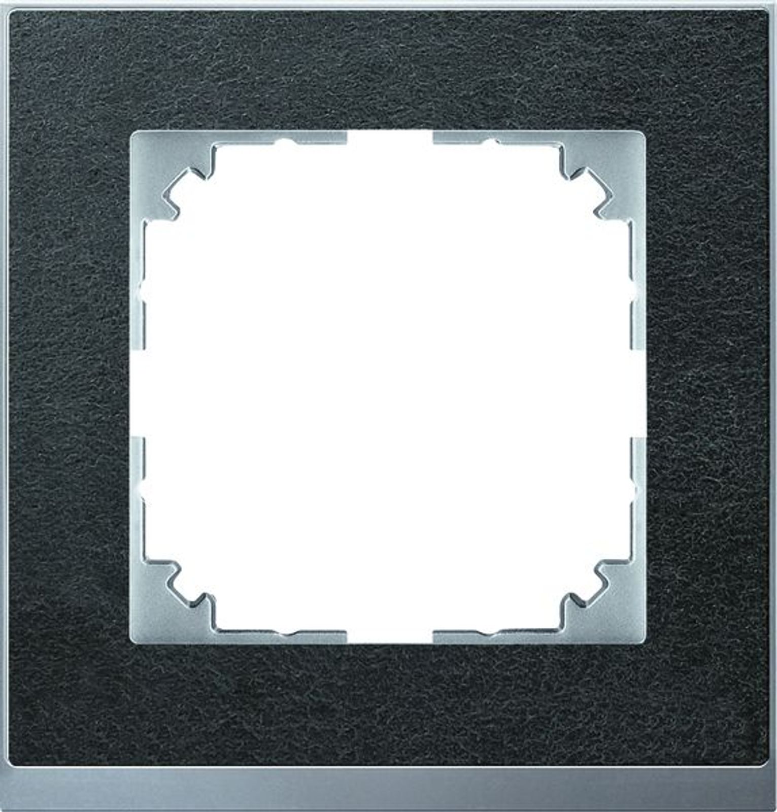 Merten Rahmen 1-fach schief-alu mit Stein M-Pure Decor MEG4010-3669 für GEB-K