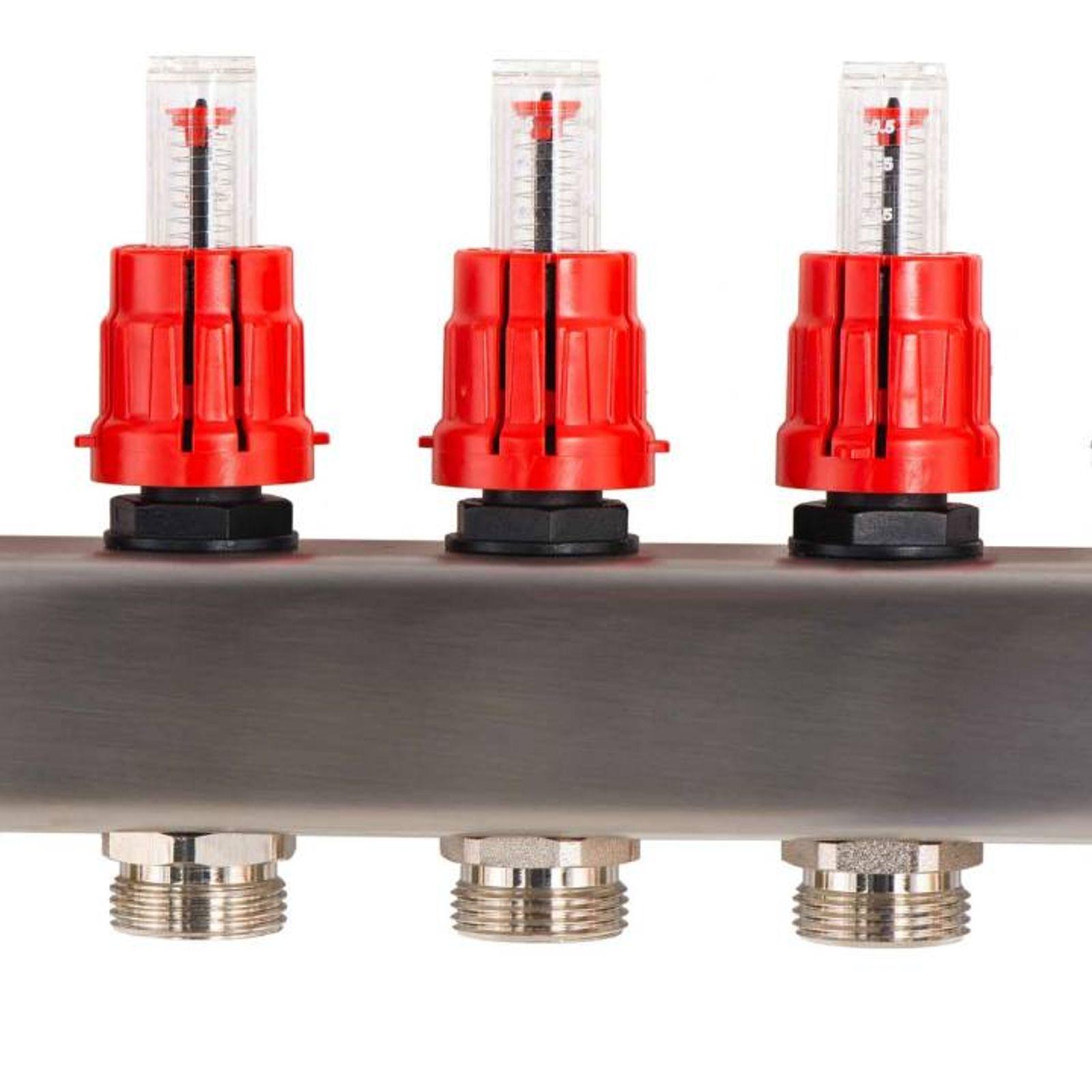 Heizkreisverteiler BASIC für Fußbodenheizung 2 Heizkreise mit Kugelhahn-Set
