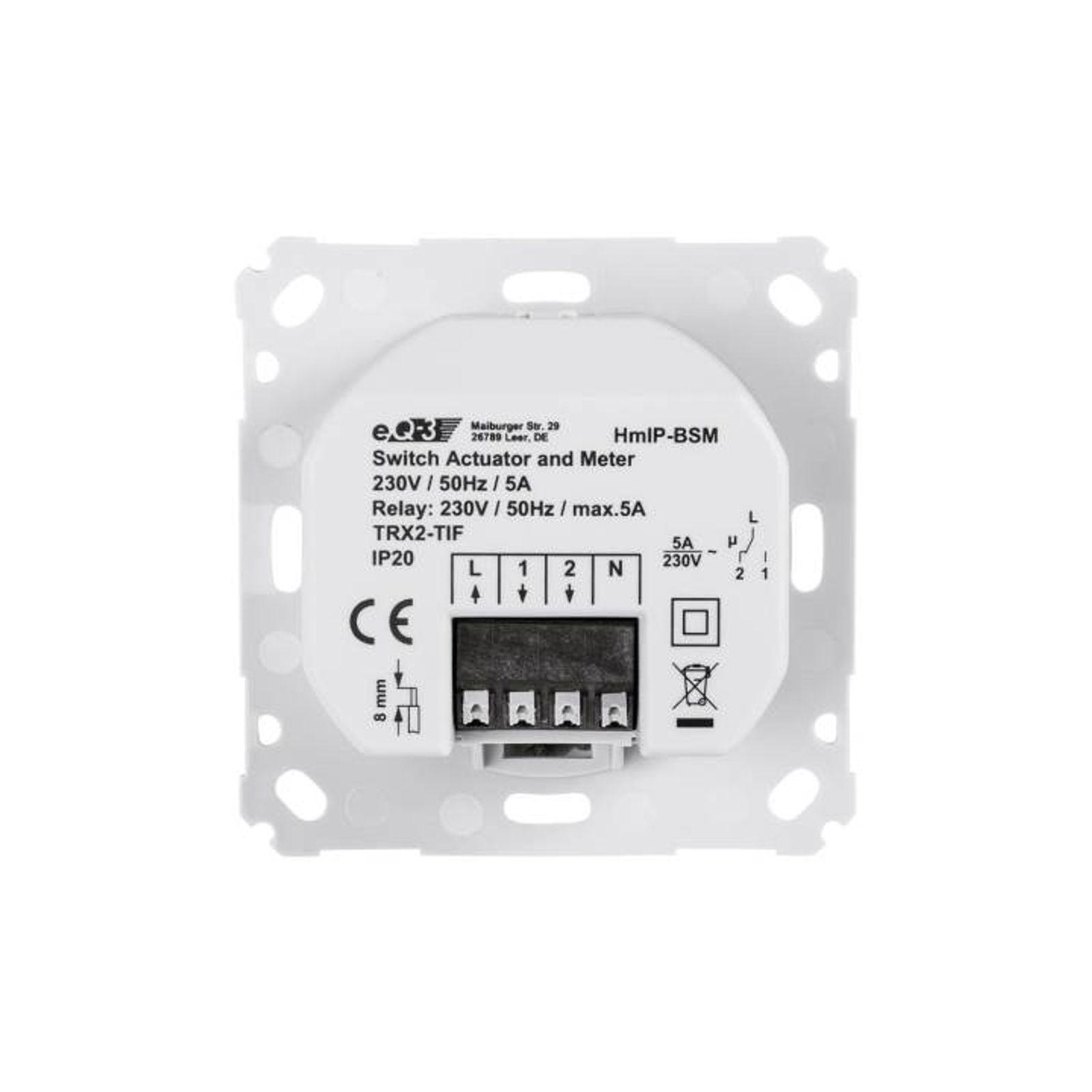 Homematic IP Smart Home Schalt-Mess-Aktor für Markenschalter HmIP-BSM