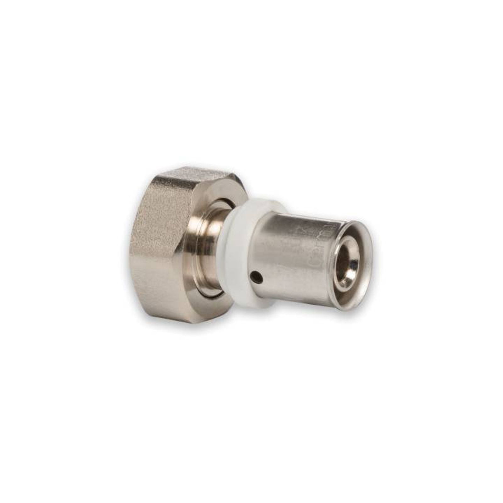 Selfio-Press Aluverbund Pressfitting  Übergangsverschraubung Eurokonus-Gewinde (vernickelt) 16 x 2 mm - 3/4" TH + U Kontur