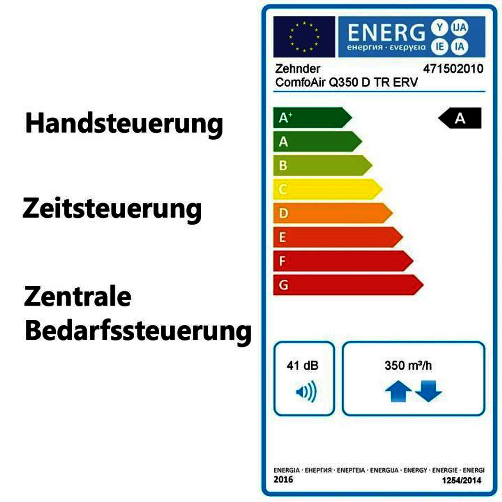 Zehnder ComfoClime Cool Komfort-Paket 24 mit Lüftungsgerät ComfoAir Q350 TR Enthalpie