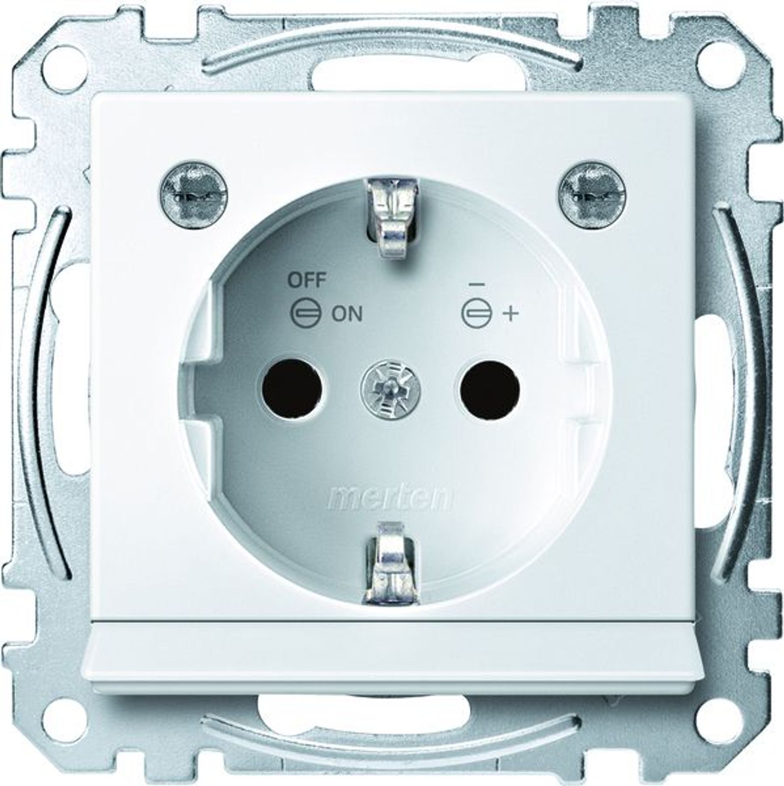 Merten Steckdose 1-fach polarweiß glänzend UP mit OL System M MEG2304-0319 mit BS IP20