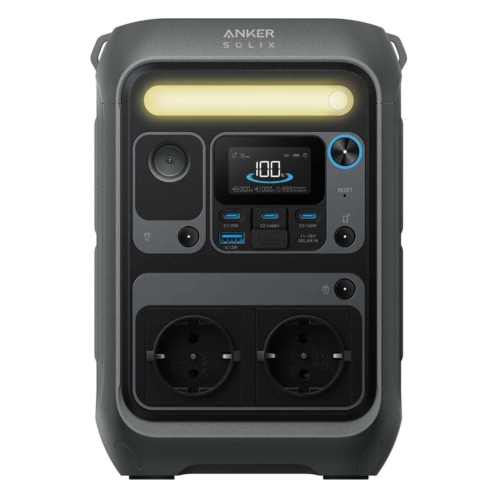 Anker SOLIX C300X + PS60 Set – Tragbare Powerstation mit 60W Solarpanel