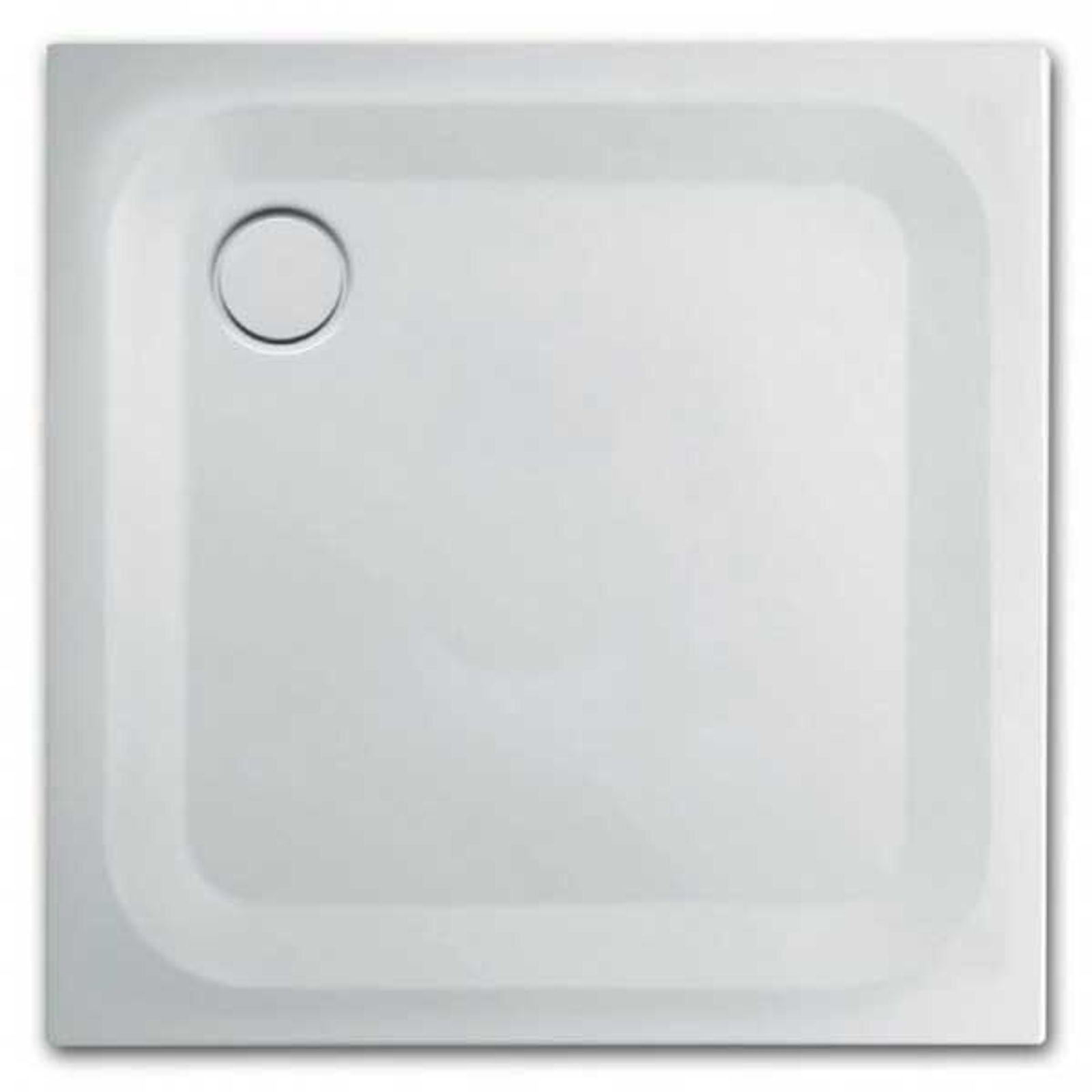 Stahl-Brausewanne Bette SUPER-FLACH 5840 90x75x2,5cm, m.Traeger weiss