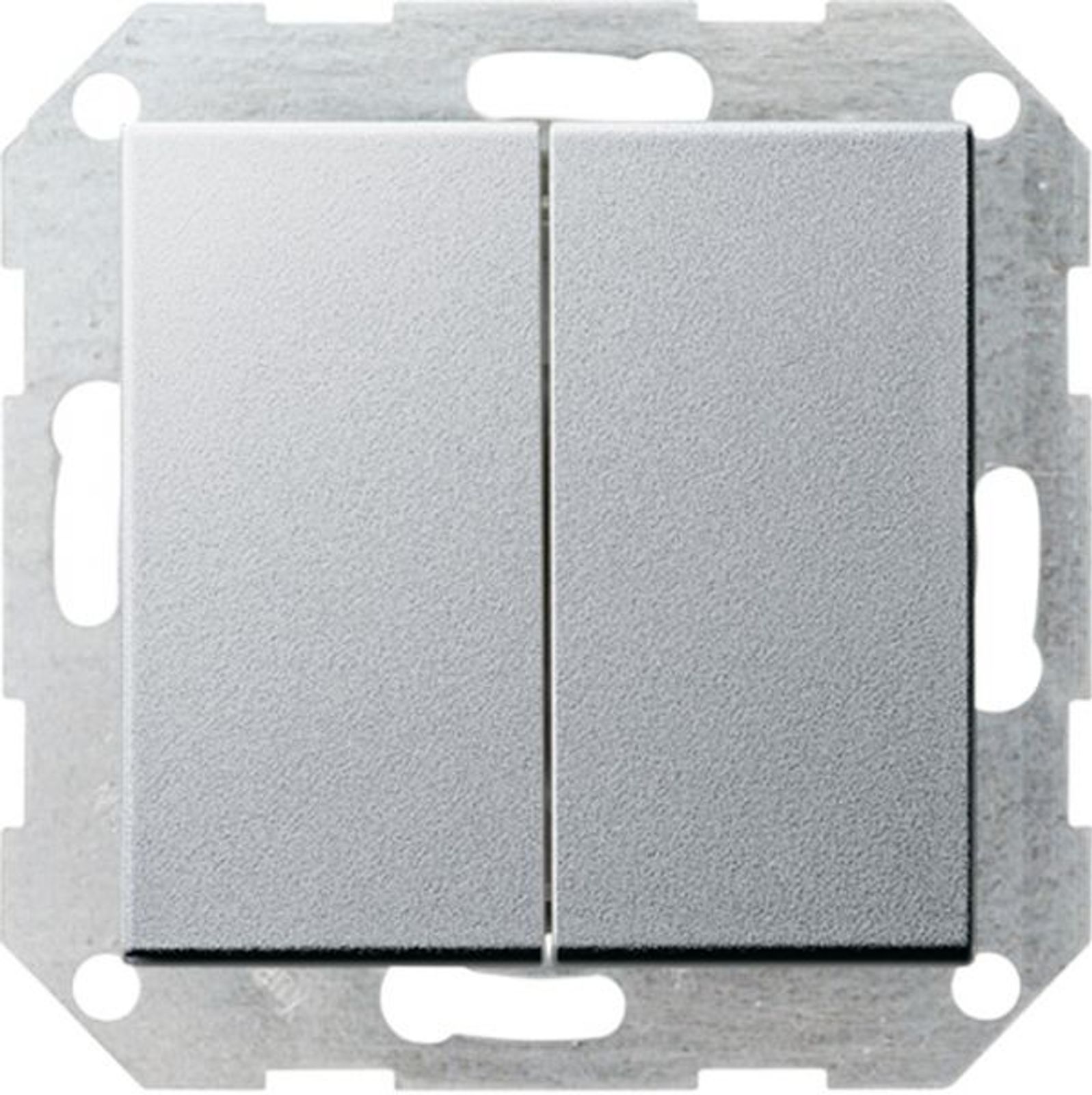 Gira Serienschalter Taster alu UP IP20 System 55 012526 2-fach