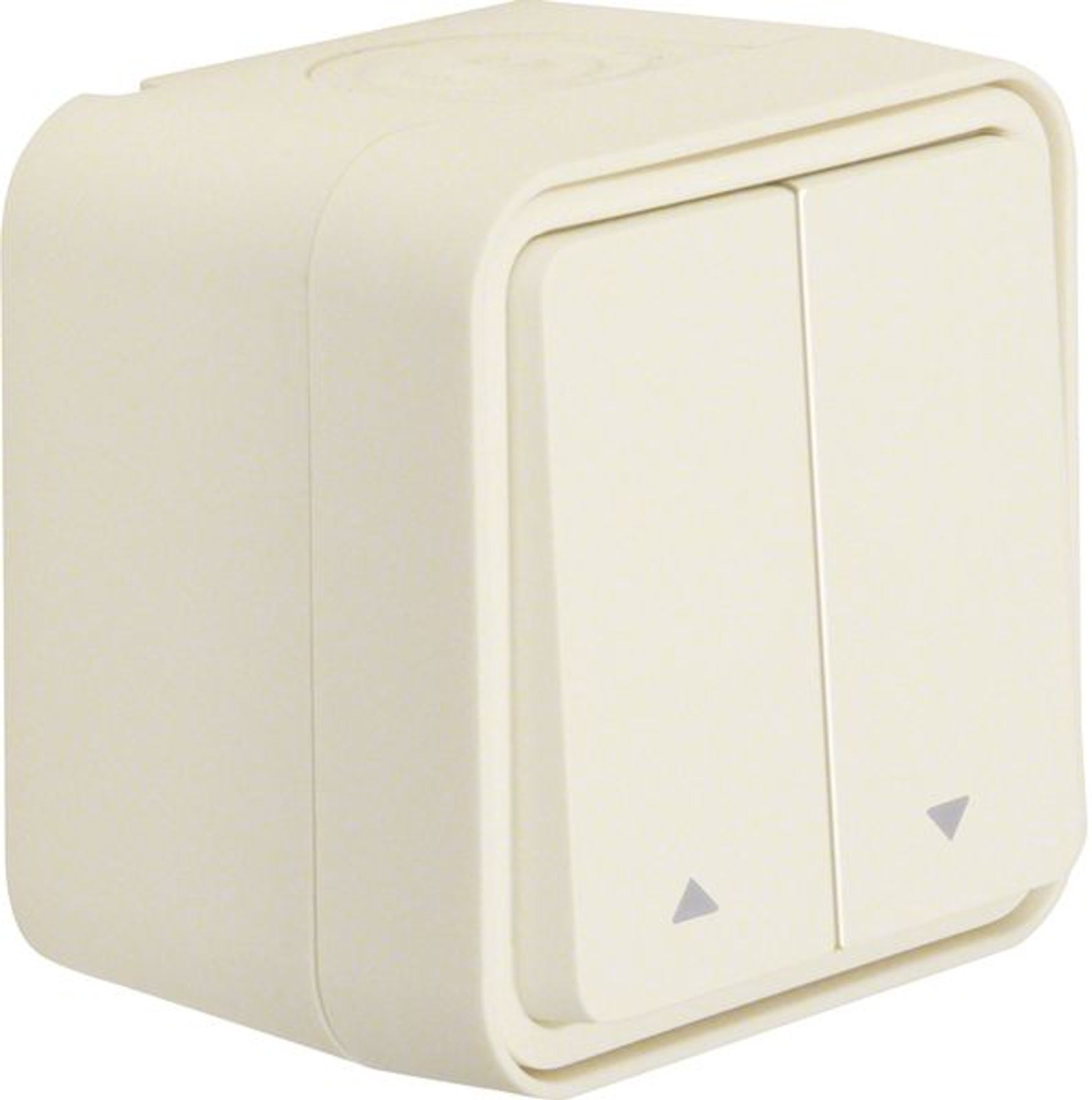 Berker 30753522 Jalousie-Serienschalter 1-polig mit Aufdruck Symbol Pfeile AP W.1 polarweiß