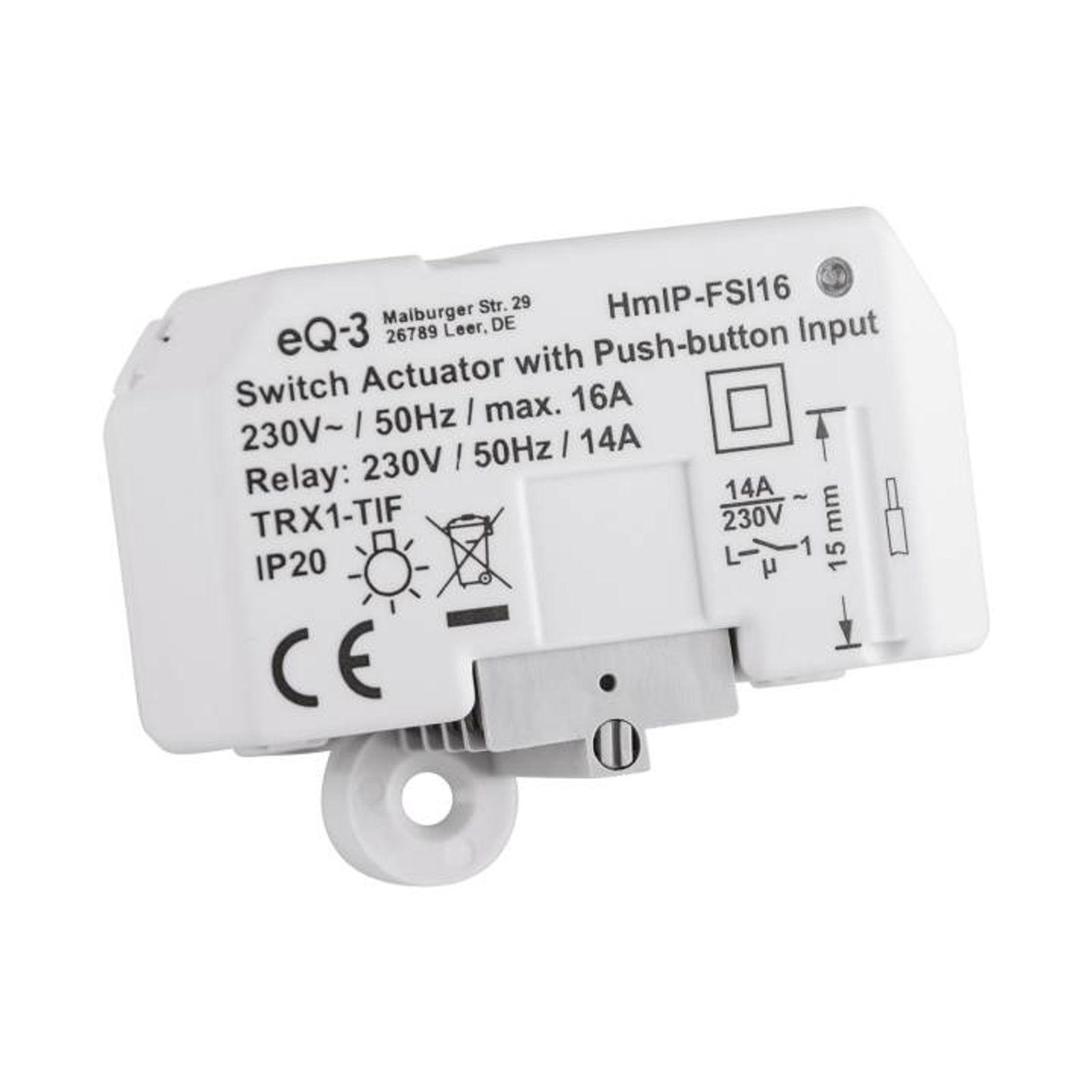 Homematic IP Smart Home Schaltaktor mit Tastereingang (16 A) - Unterputz HmIP-FSI16