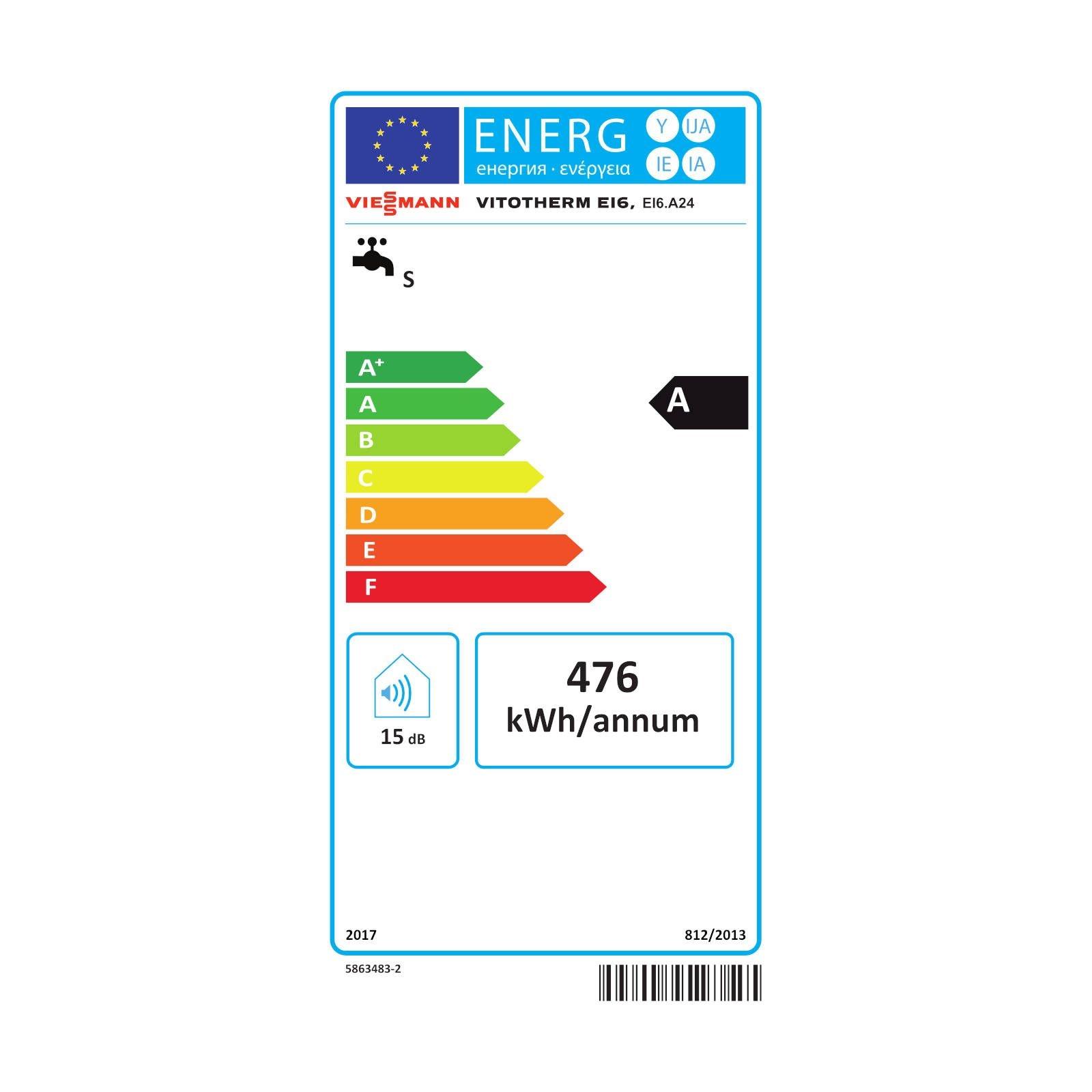 Viessmann Komfort-Durchlauferhitzer Vitotherm EI6 24 kW, Typ EI6.A24