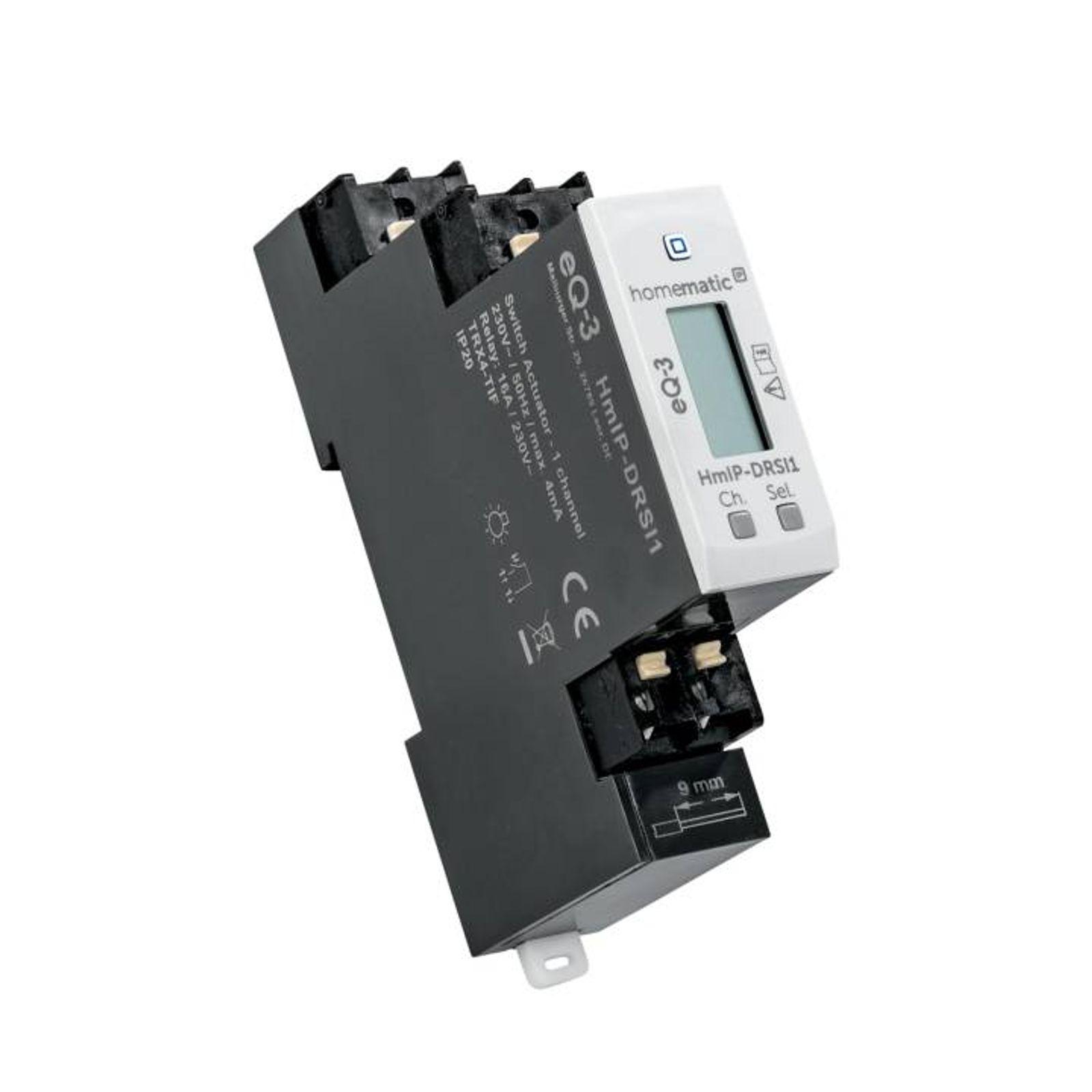 Homematic IP Smart Home Funk-Schaltaktor für Hutschienenmontage, HmIP-DRSI1, 1-fach