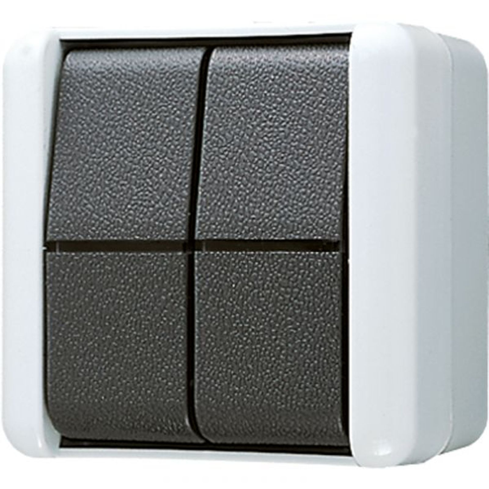 Jung Wipptaster-Modul grau 2S AP IP44 WG 800 835 W mit Bel