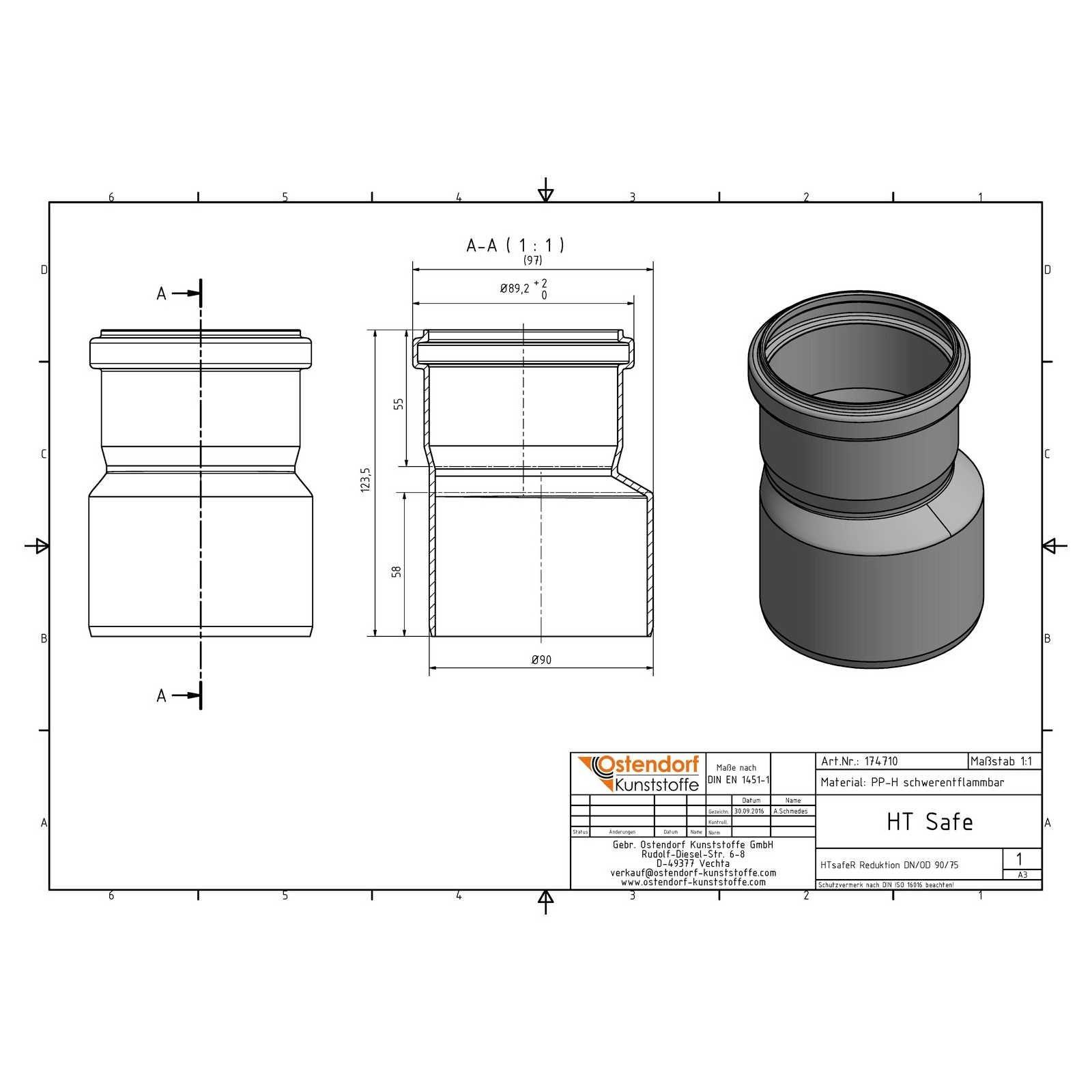 HTsafeR Reduktion DN 90/75