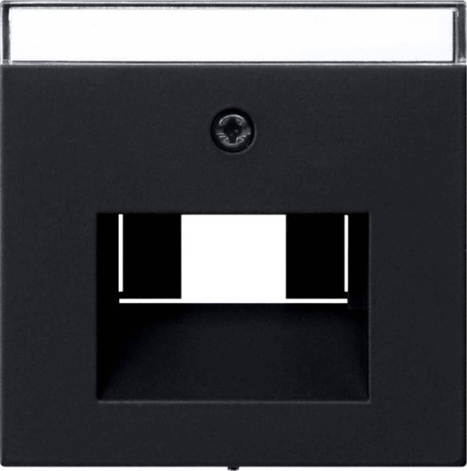 Gira Zentralplatte UAE/IAE schwarz Schraubbef System 55 0284005 mit mit Beschr.Feld