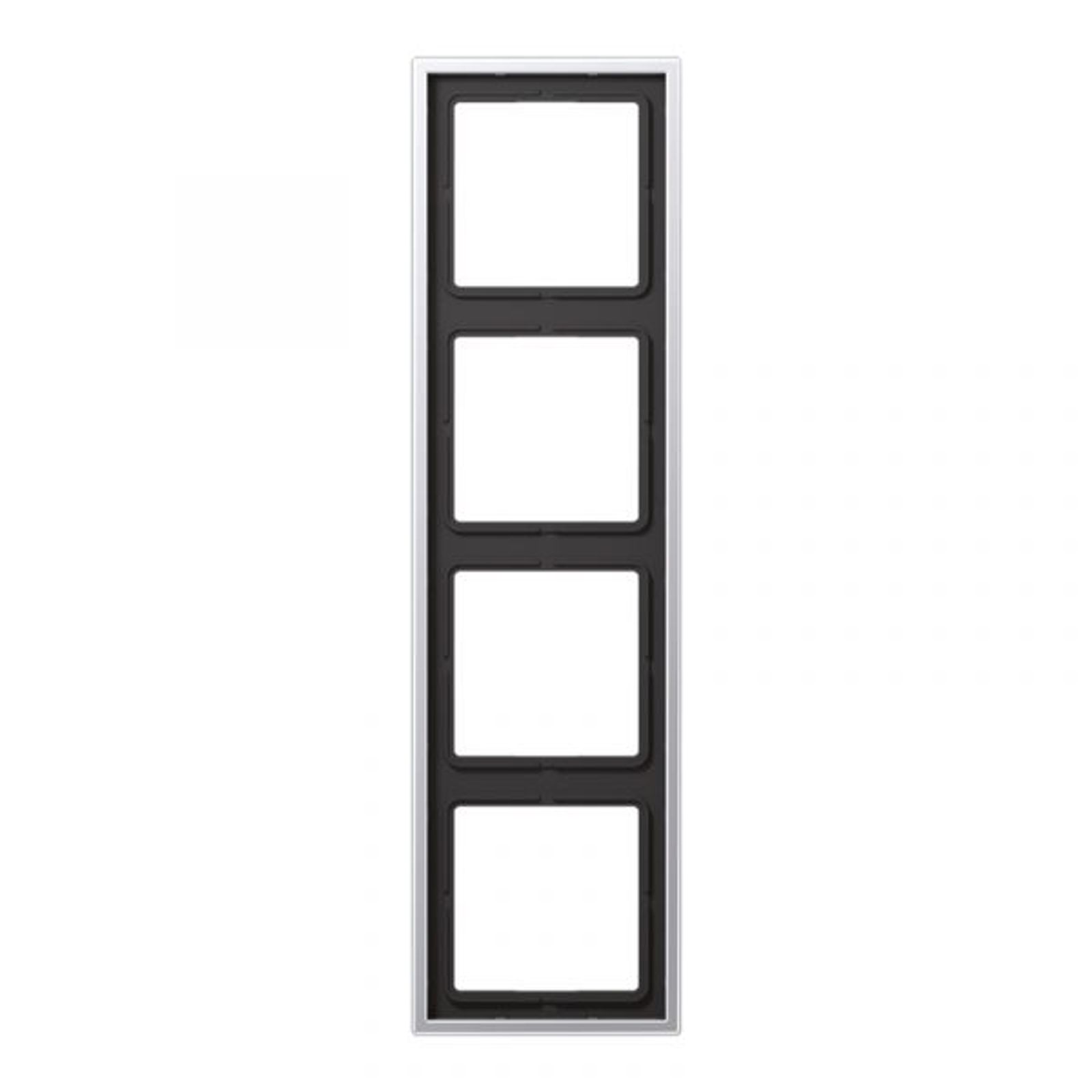 Jung Einbaurahmen 4-fach alu mit Metall LS / LS 990 AL 2984 für GEB-K