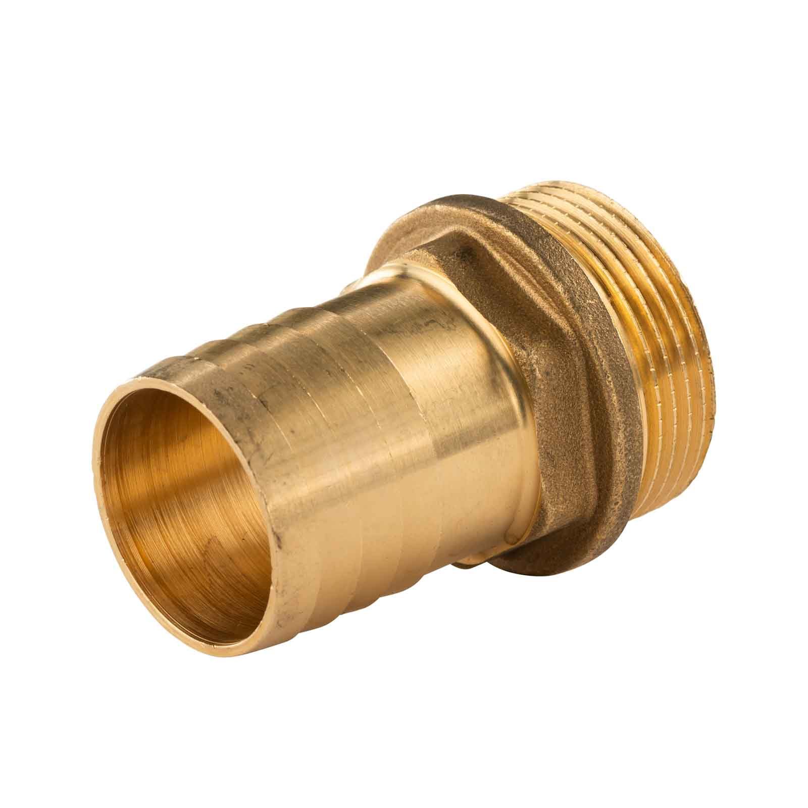 Messing Gewinde-Fitting Schlauchanschluss 1 1/4" AG (DN 32) Länge 35 mm - schwere Ausführung