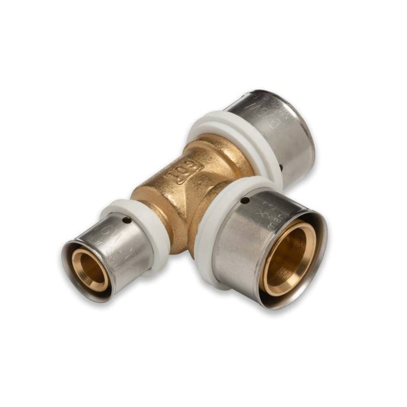 Selfio-Press Aluverbund Pressfitting  T-Stück reduziert 32 x 3 - 32 x 3 - 20 x 2 TH + U Kontur DVGW