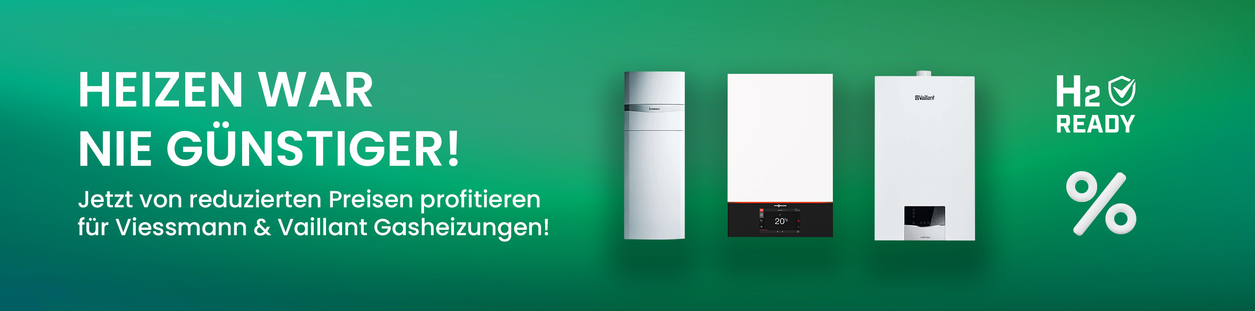 Gasheizungen reduziert