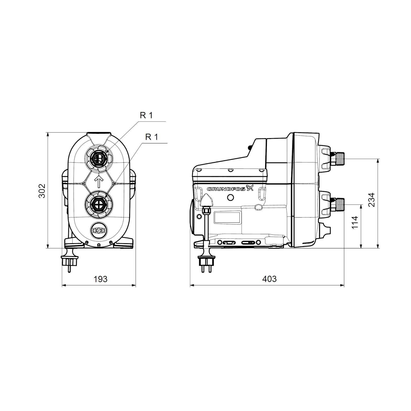 Grundfos Hauswasserwerk SCALA2 3-45