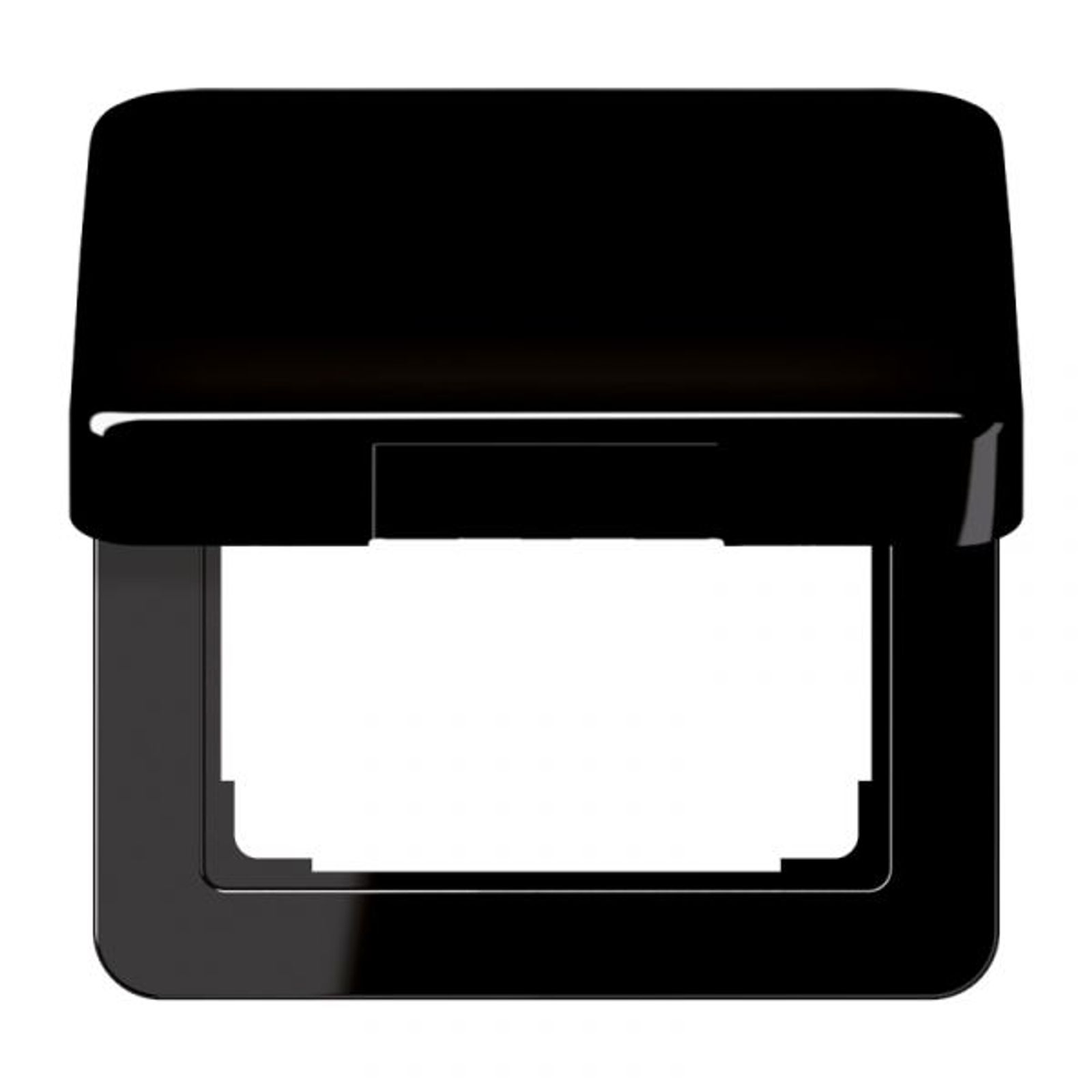 Jung Zwischenrahmen schwarz 50x50mm Klappd CD 590 KL SW