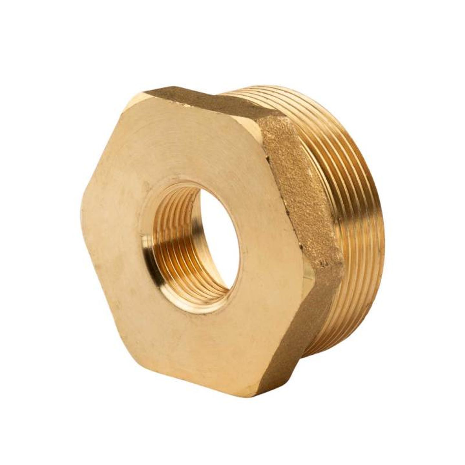 Messing Gewinde-Fitting Reduzierung 2"AG (DN 50) - 3/4"IG (DN 20) - schwere Ausführung