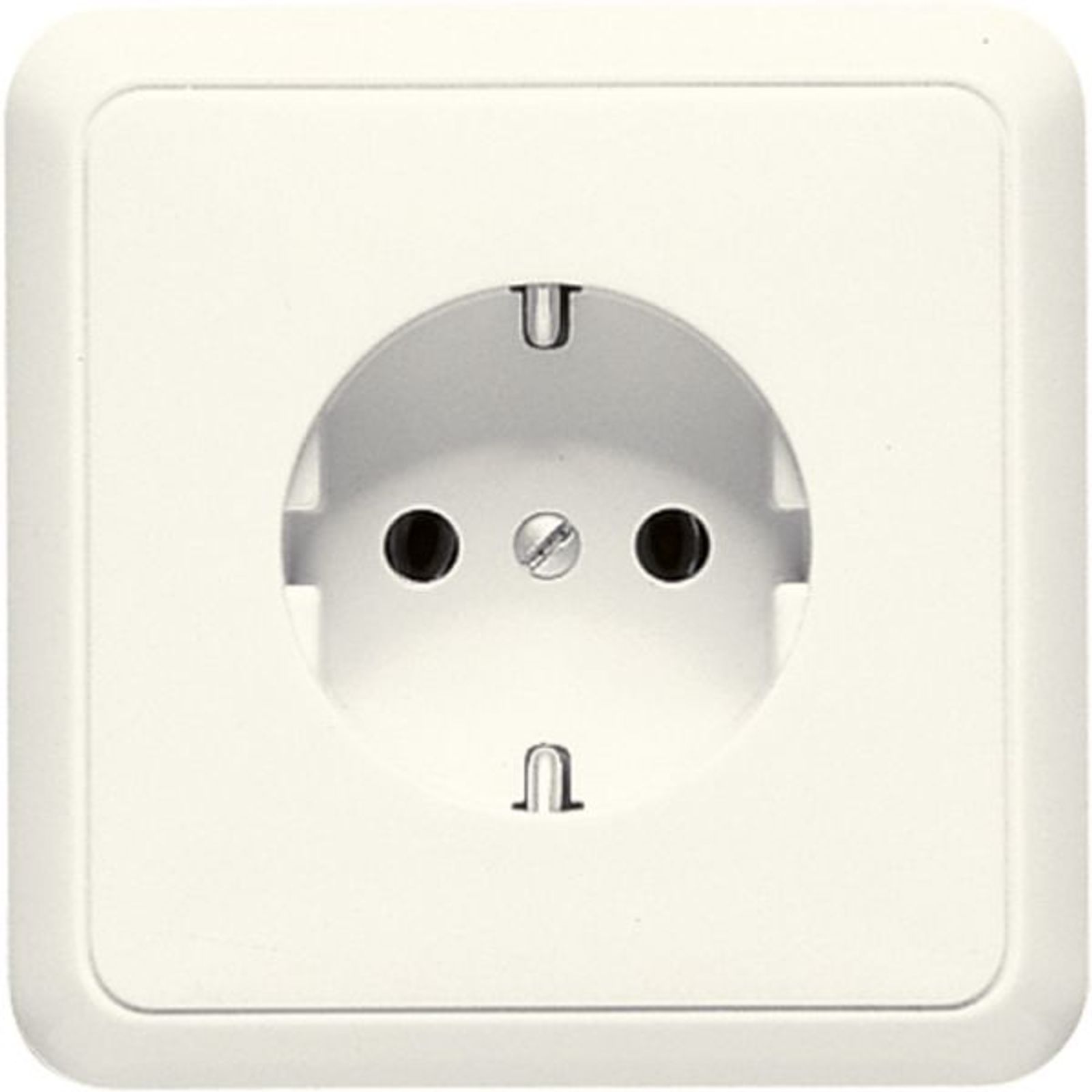Jung Steckdose 1-fach cweiß glänzend UP mit BS IP20 CD 5520 KI