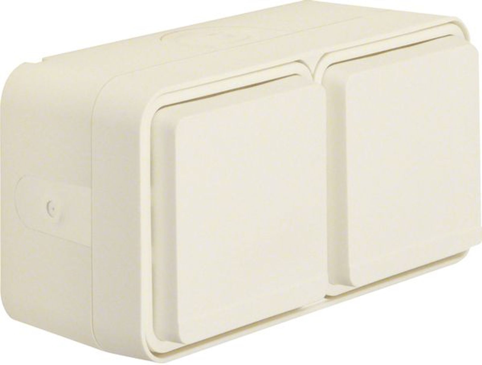 Berker 47753522 Steckdose SCHUKO 2fach waag. m. Klappd. AP, 4 Schieber, Berker W.1, polarw. matt